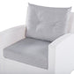 Garden Lounge Set with Table 4 Seater MARINO PE Rattan White