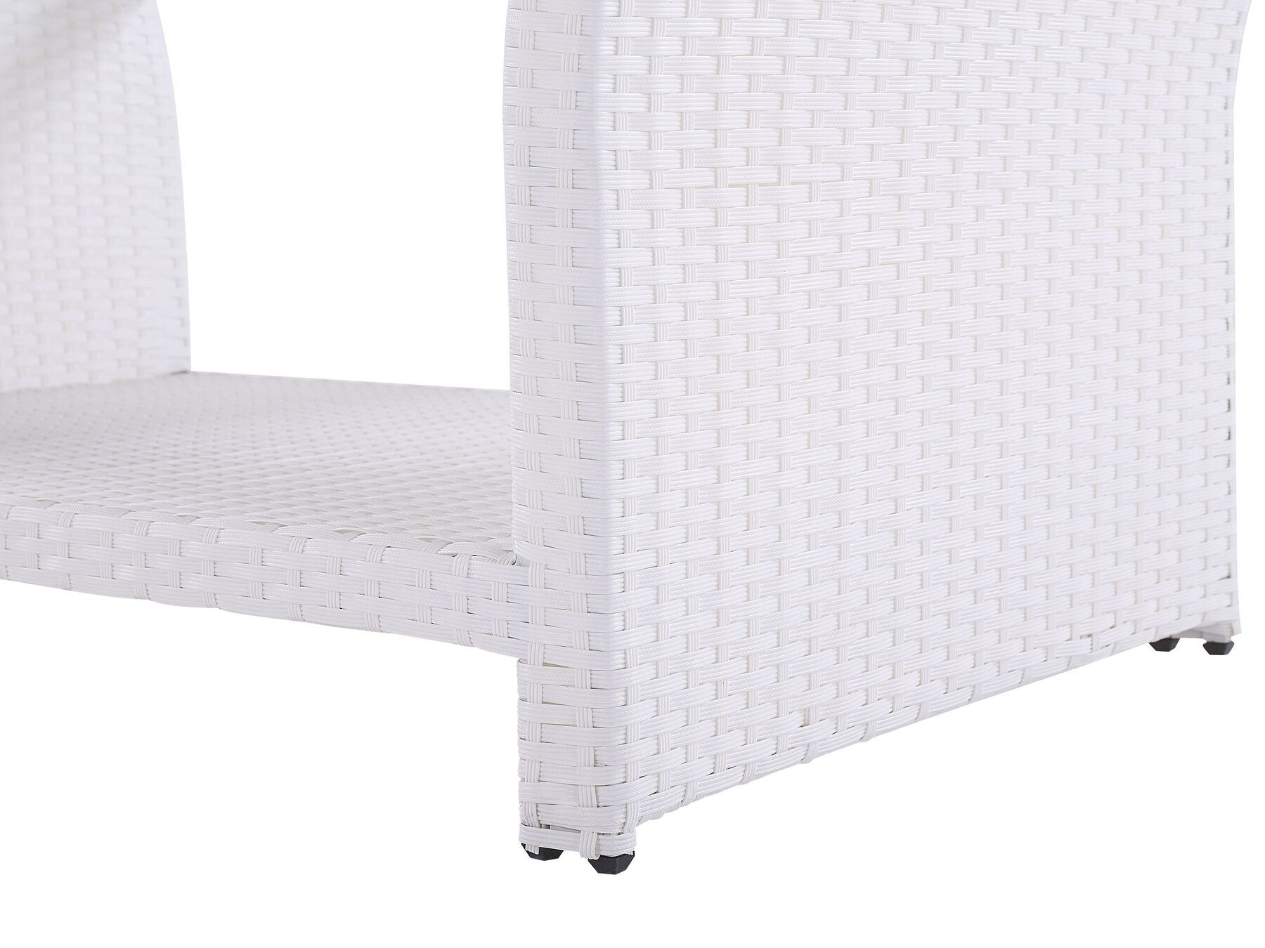 Garden Lounge Set with Table 4 Seater MARINO PE Rattan White
