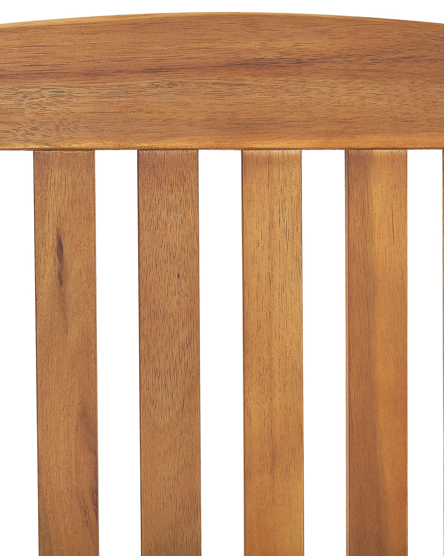 Set of 6 Garden Chairs JAVA Acacia Wood Light Brown