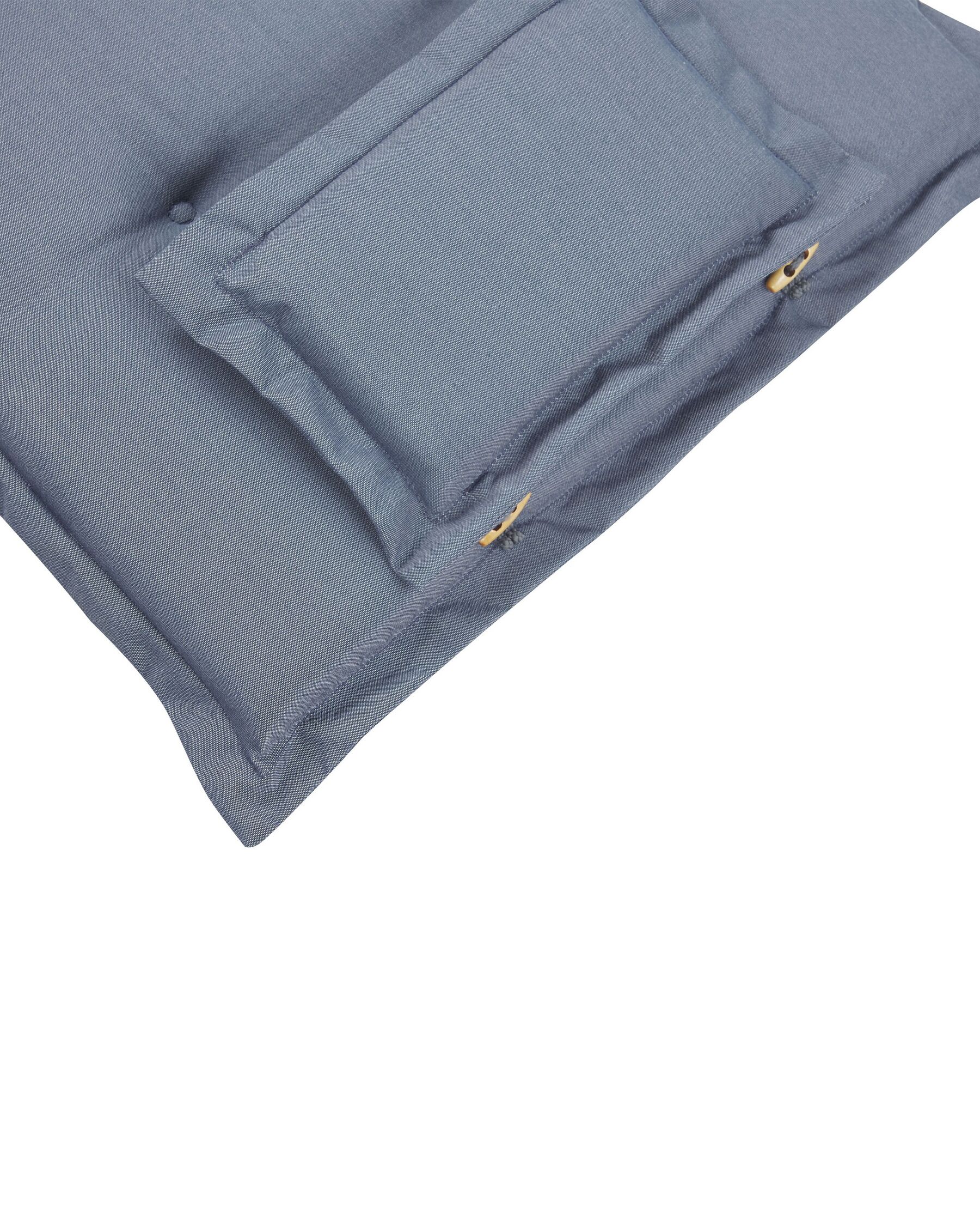 Set of 2 Garden Chairs with Cushions JAVA Acacia Wood Blue