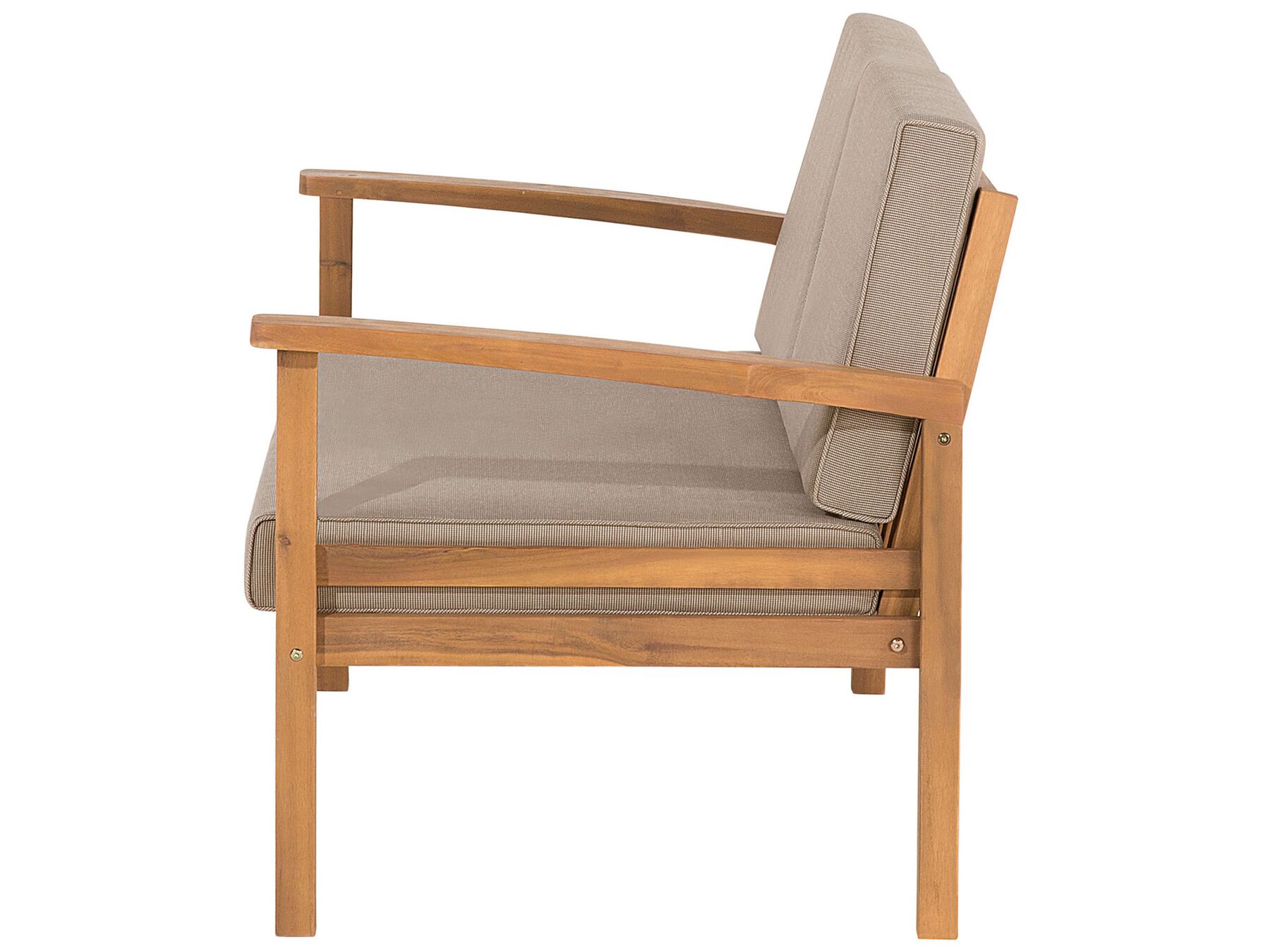 Garden Lounge Set with Table 4 Seater MANILA Certified Acacia Wood Light Brown