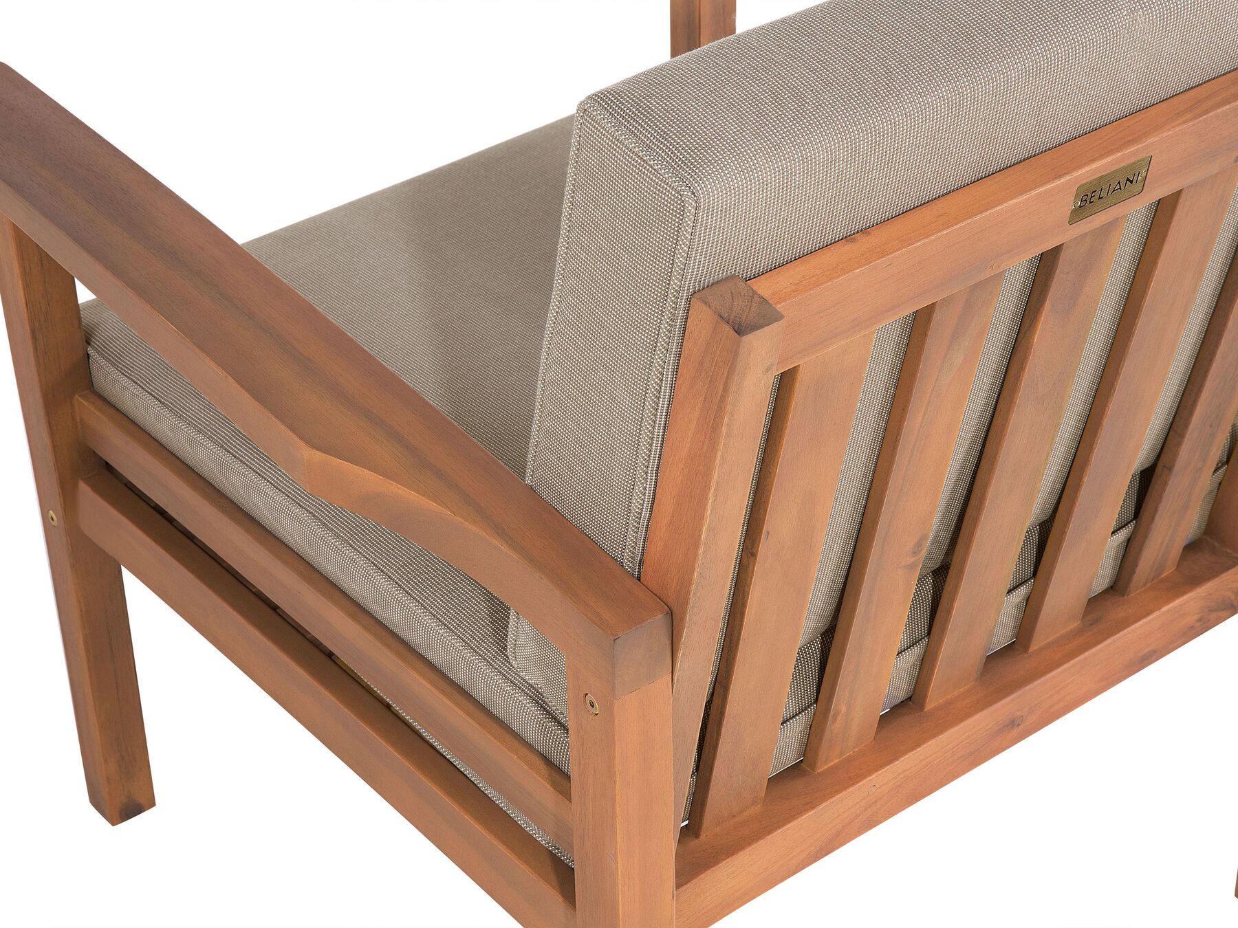 Garden Lounge Set with Table 4 Seater MANILA Certified Acacia Wood Light Brown