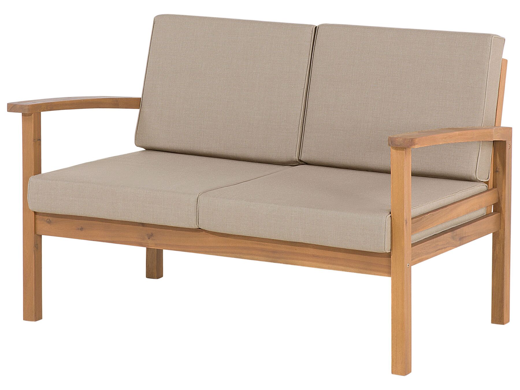 Garden Lounge Set with Table and Ottoman 4 Seater MANILA Acacia Wood Light Brown