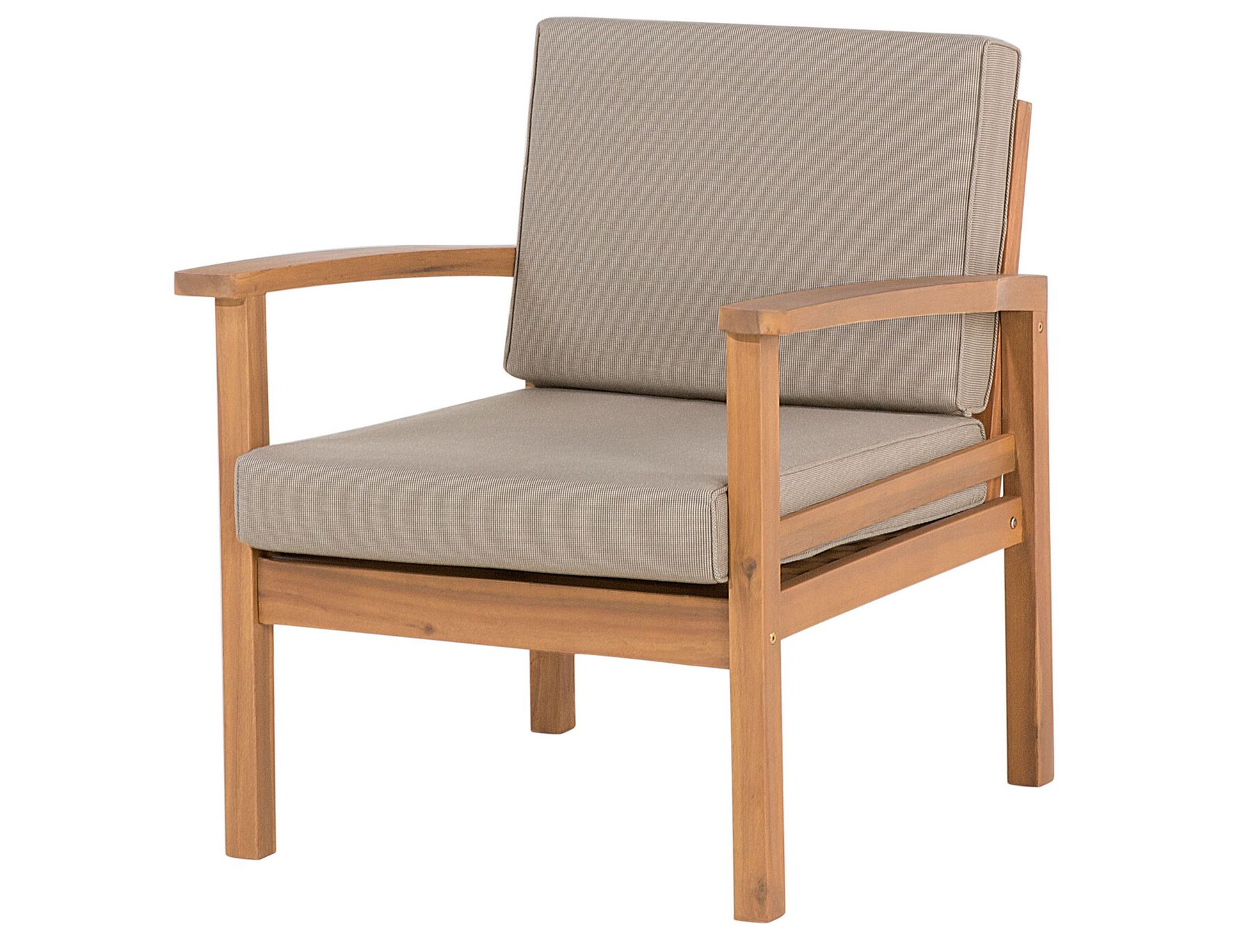 Garden Lounge Set with Table and Ottoman 4 Seater MANILA Acacia Wood Light Brown
