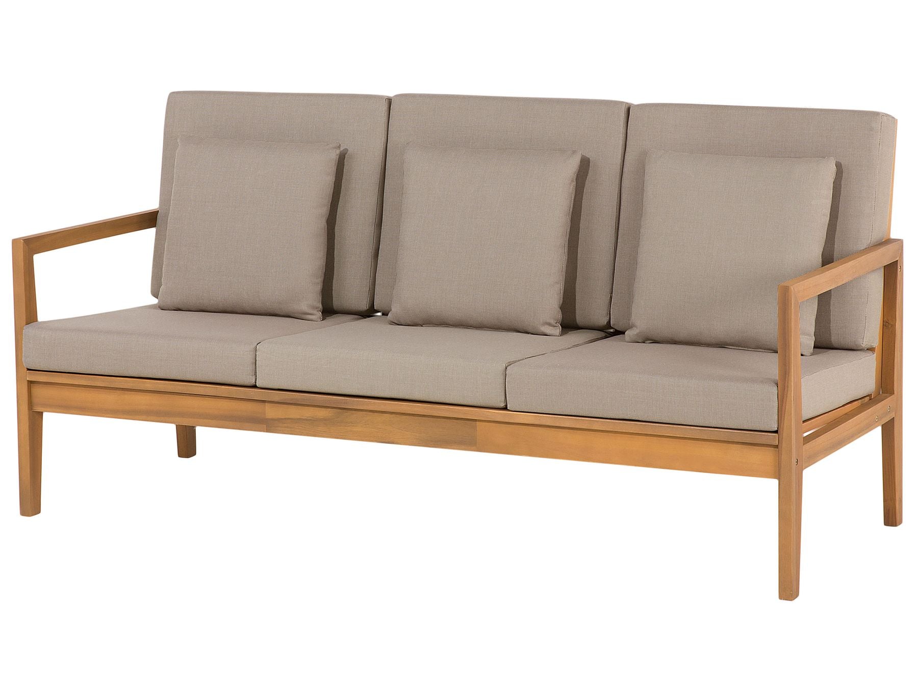 7 Seater Certified Acacia Wood Garden Lounge Set Grey PATAJA