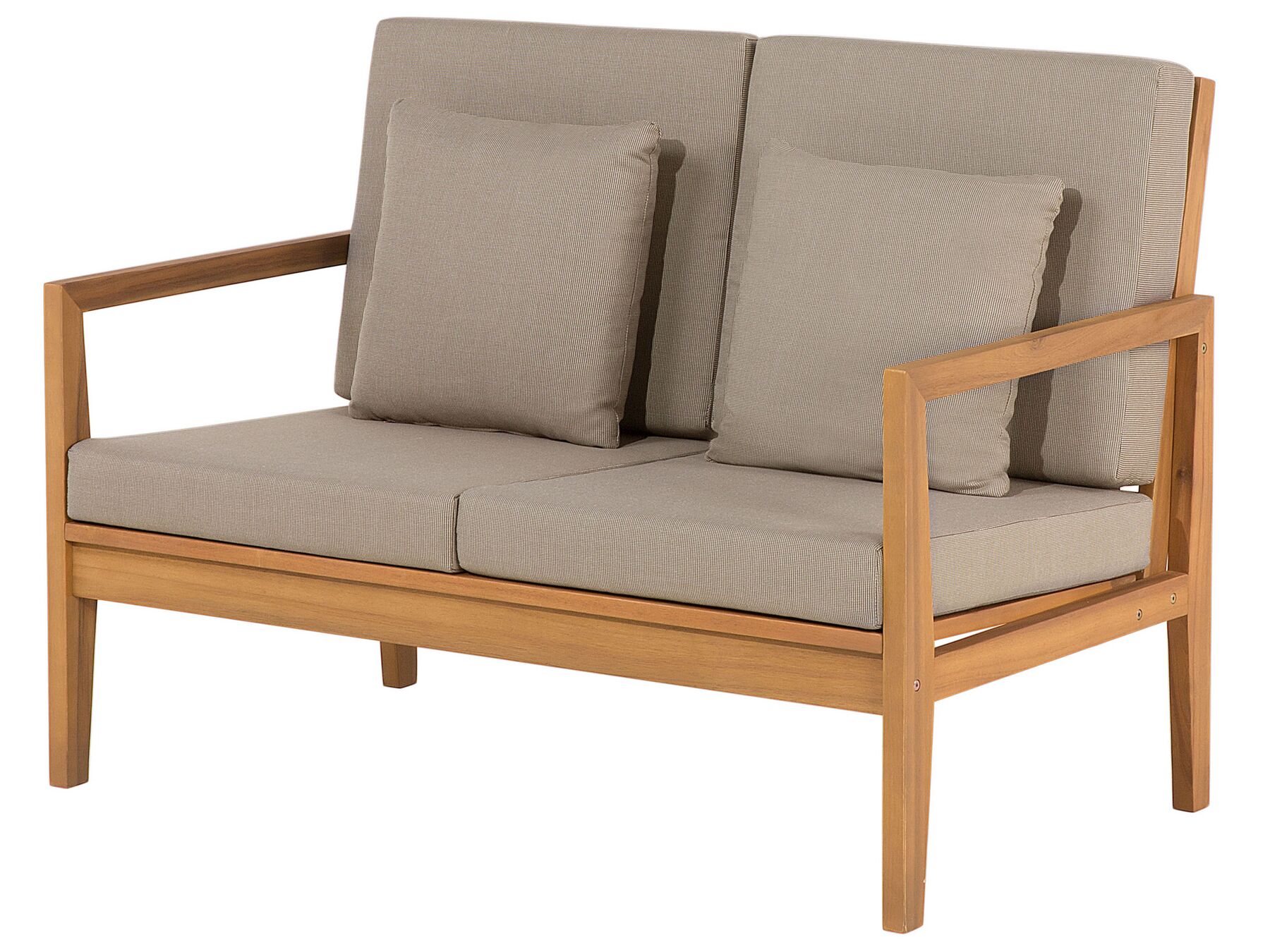 Garden Lounge Set with Table 7 Seater PATAJA Acacia Wood Light Brown
