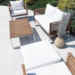 Garden Lounge Set with Table 4 Seater BERMUDA Acacia Wood Brown