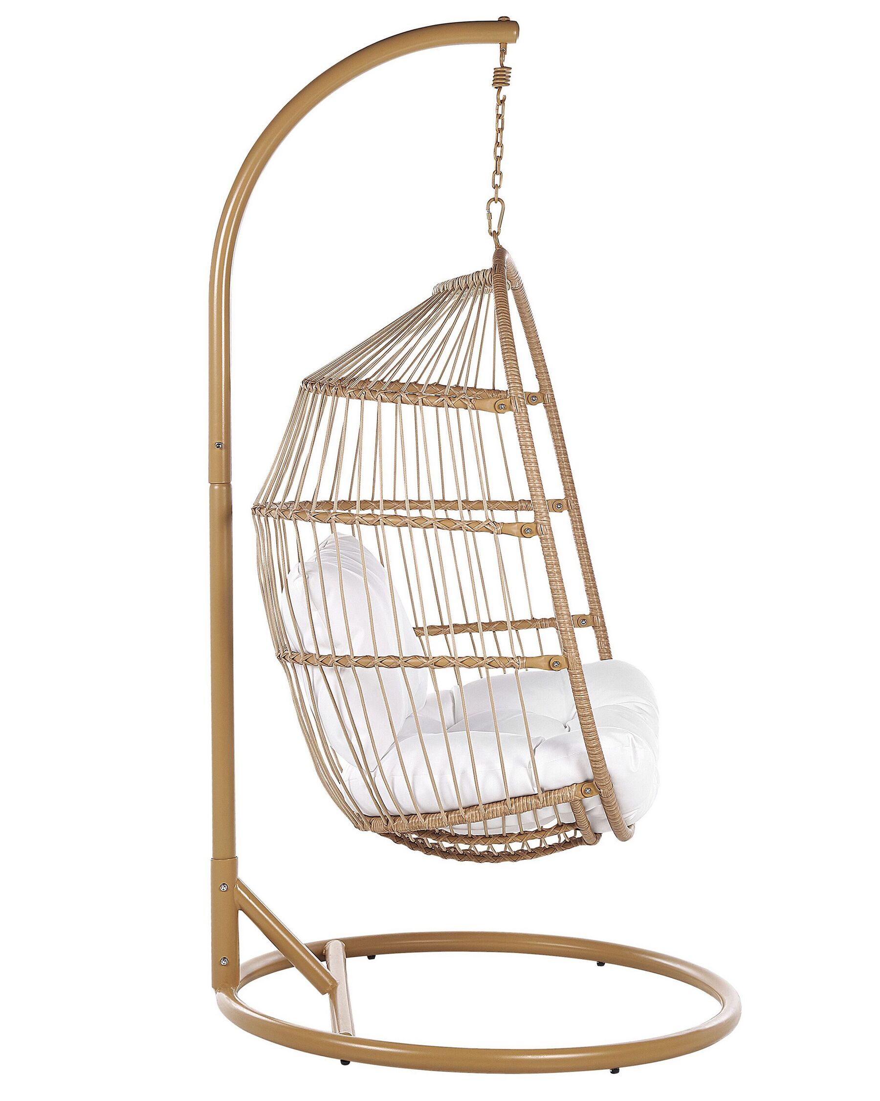 Hanging Chair with Stand ALBA PE Rattan Natural
