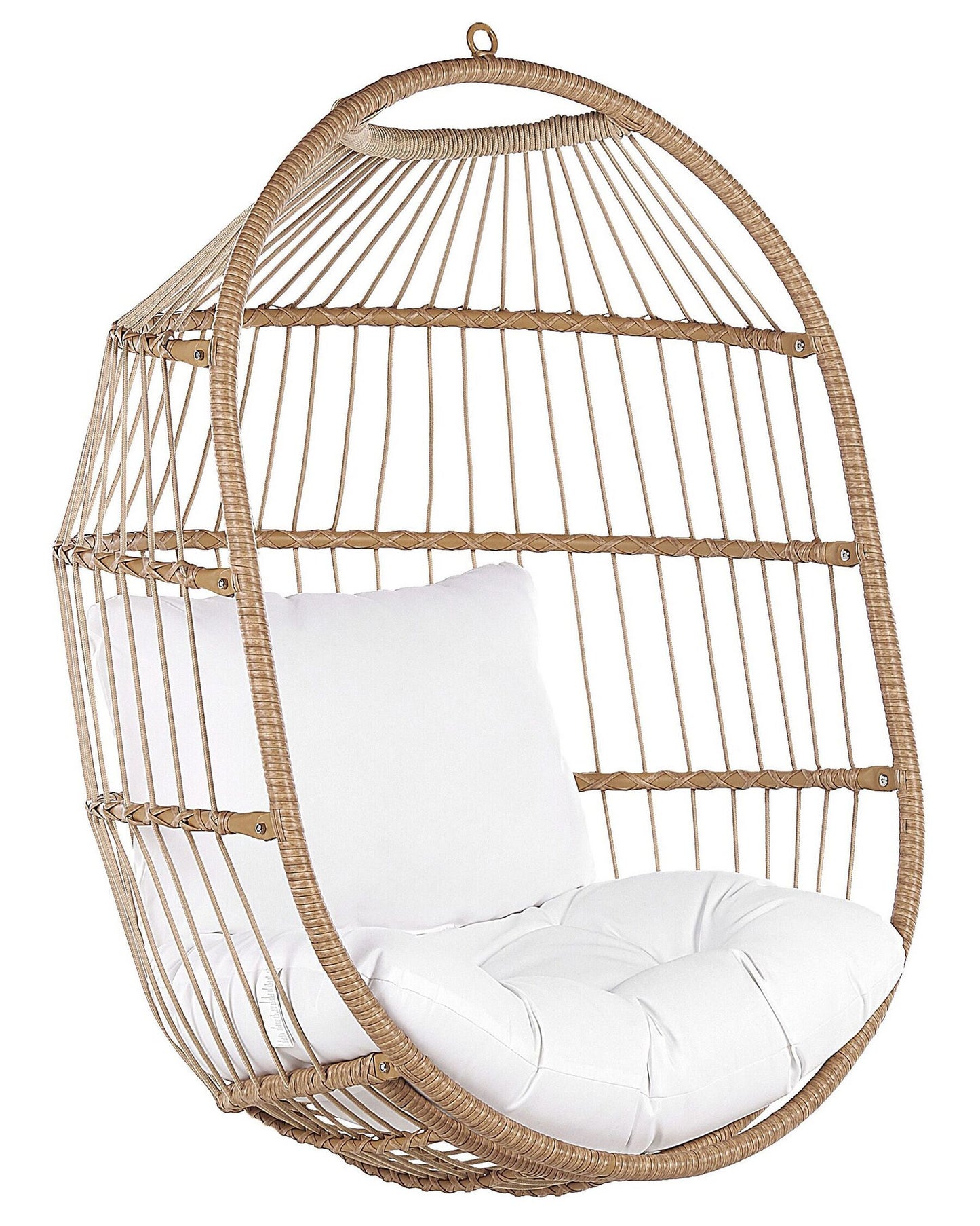 Hanging Chair with Stand ALBA PE Rattan Natural