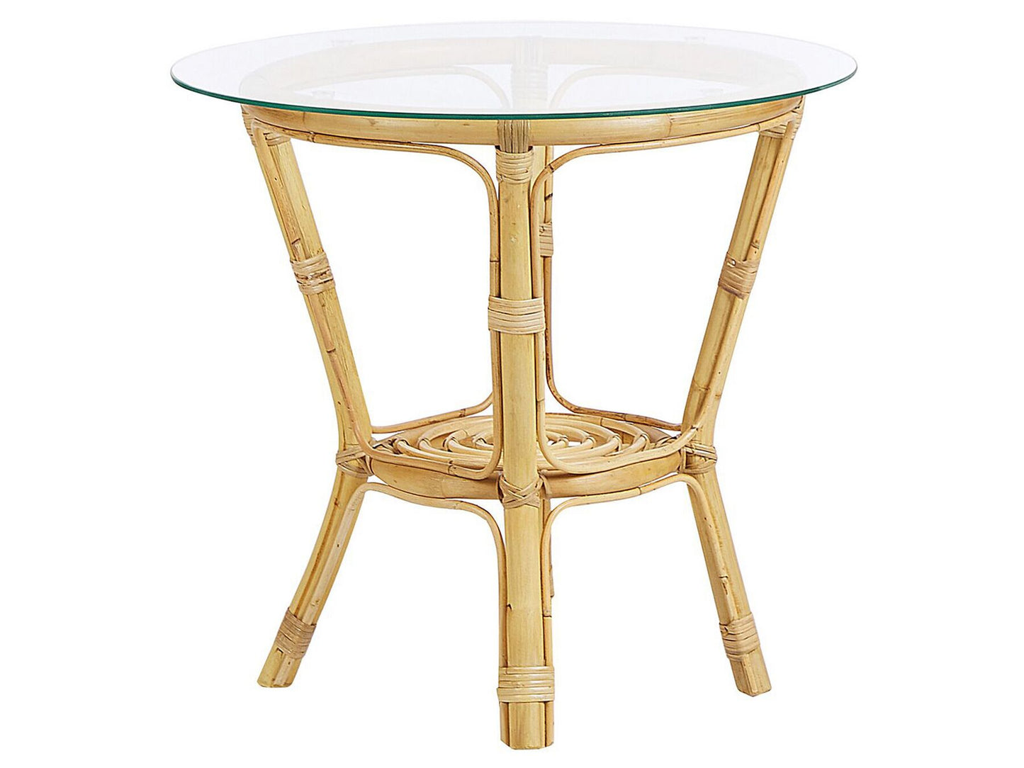 Garden Lounge Set with Table 4 Seater SIBARI Rattan Natural
