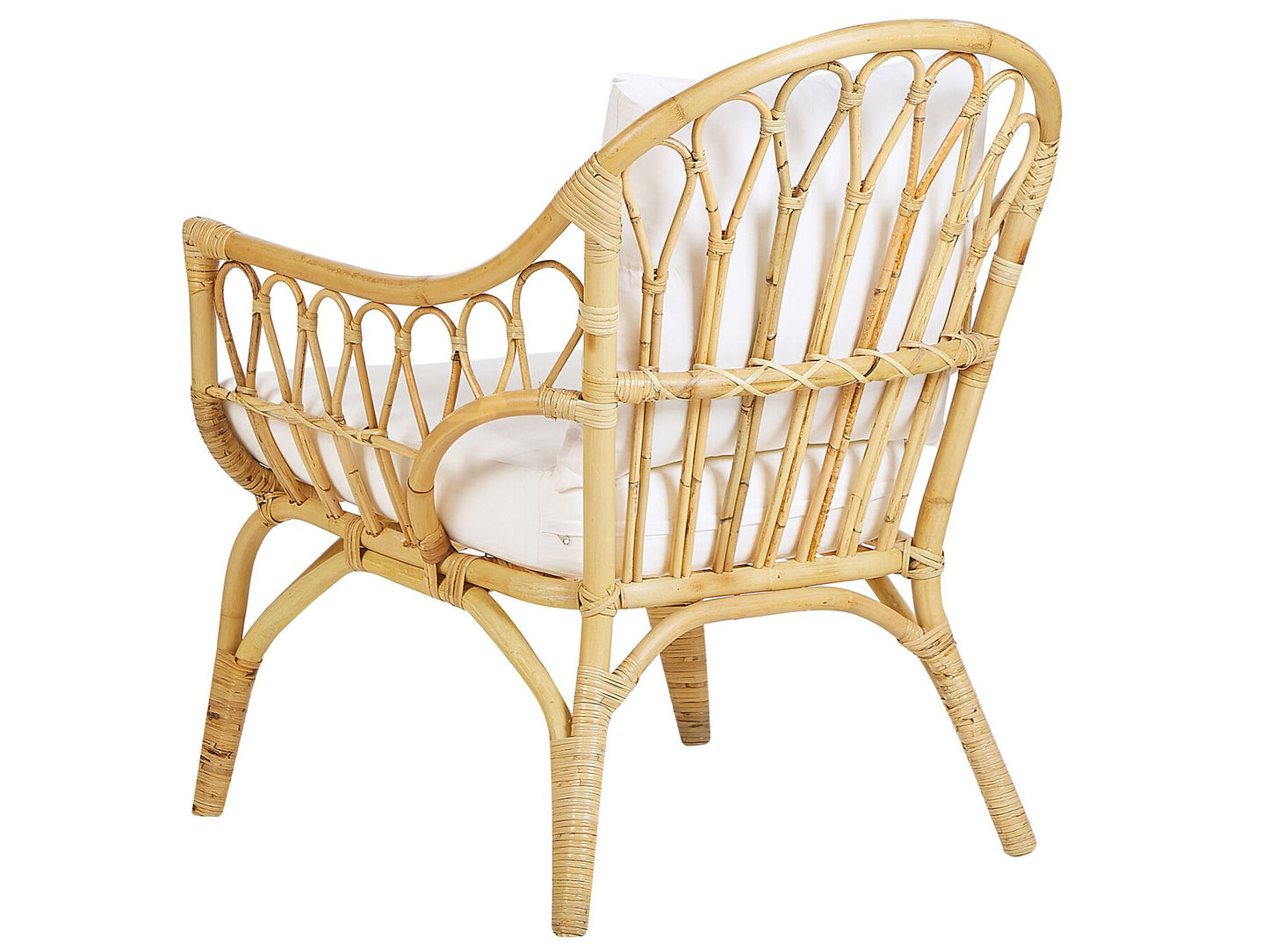 Garden Lounge Set with Table 4 Seater SIBARI Rattan Natural
