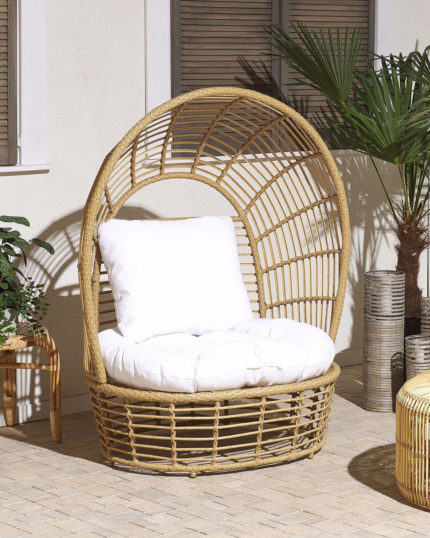 Garden Armchair LIDO Rattan Beige