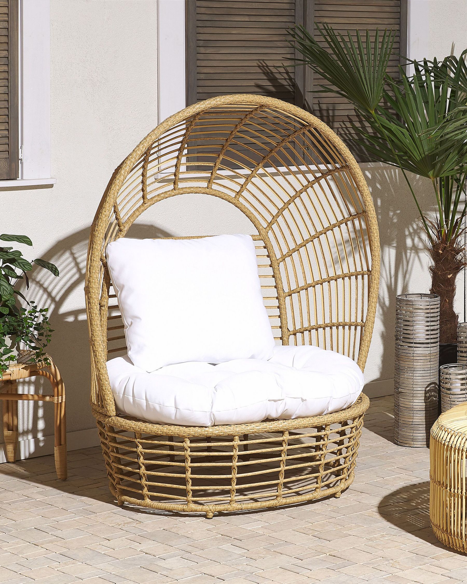 Garden Armchair LIDO Rattan Beige