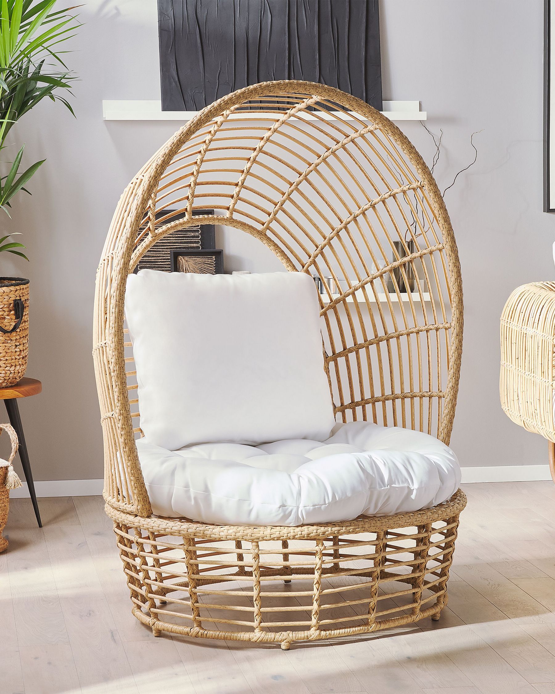 Garden Armchair LIDO Rattan Beige