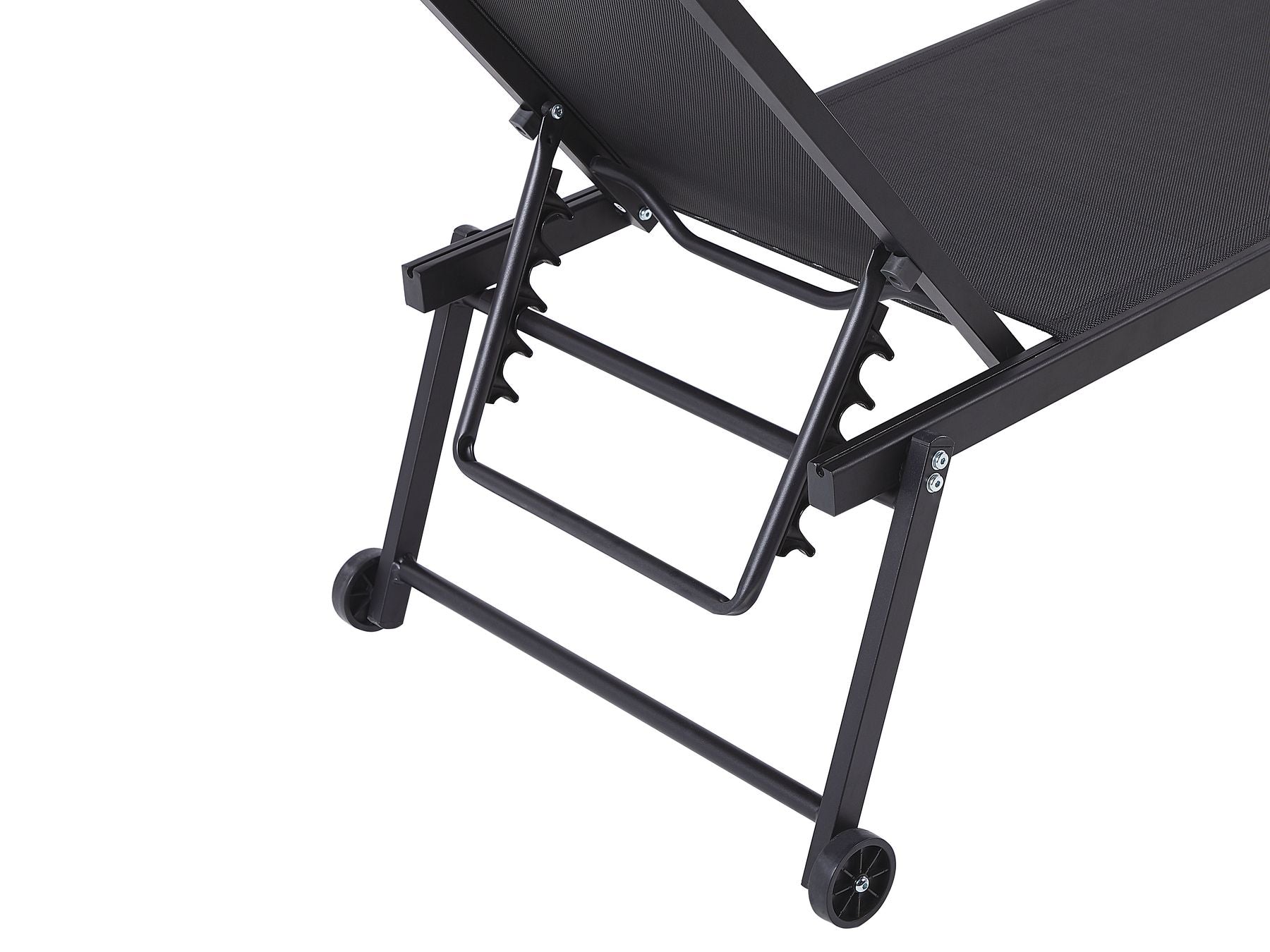 Aluminium Reclining Sun Lounger Black PORTOFINO