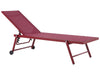 Aluminium Reclining Sun Lounger Burgundy