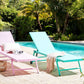Aluminium Reclining Sun Lounger Pink PORTOFIN