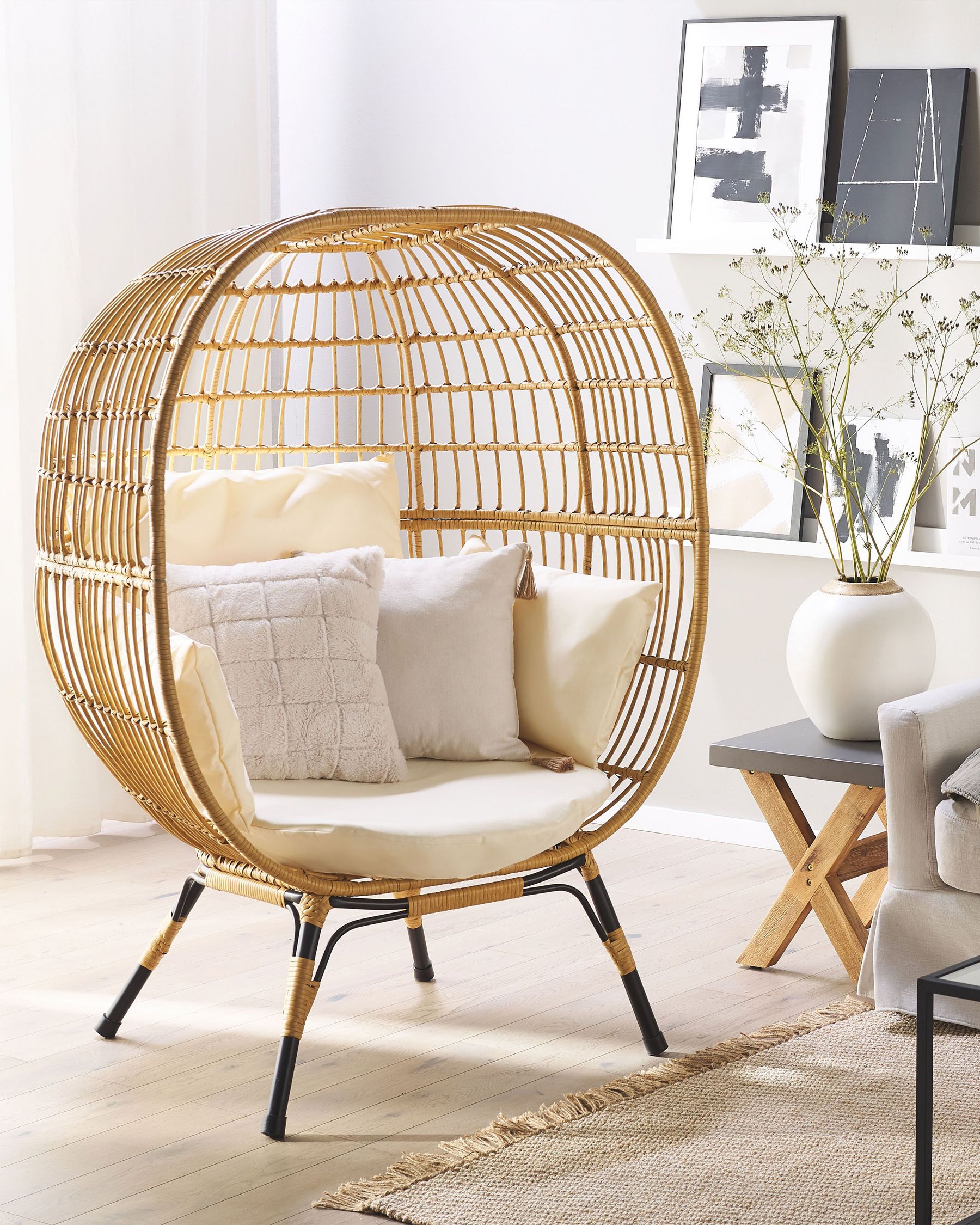 Garden Chair VEROLI PE Rattan Beige