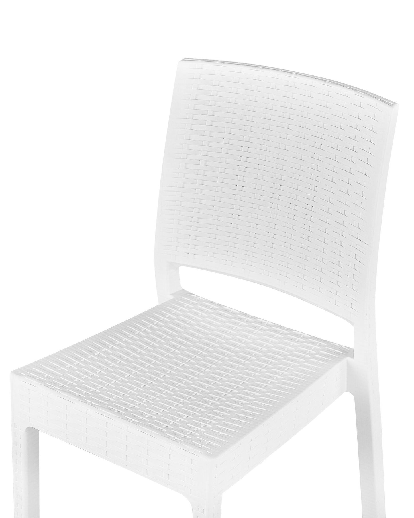 Set of 2 Garden Chairs FOSSANO Synthetic Material White