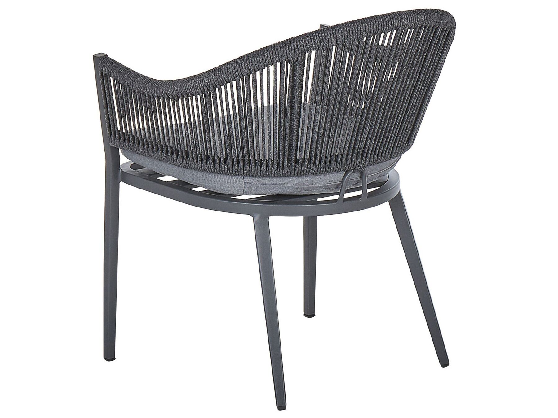 Garden Dining Set 4 Seater MILETO with Cushions Metal Grey