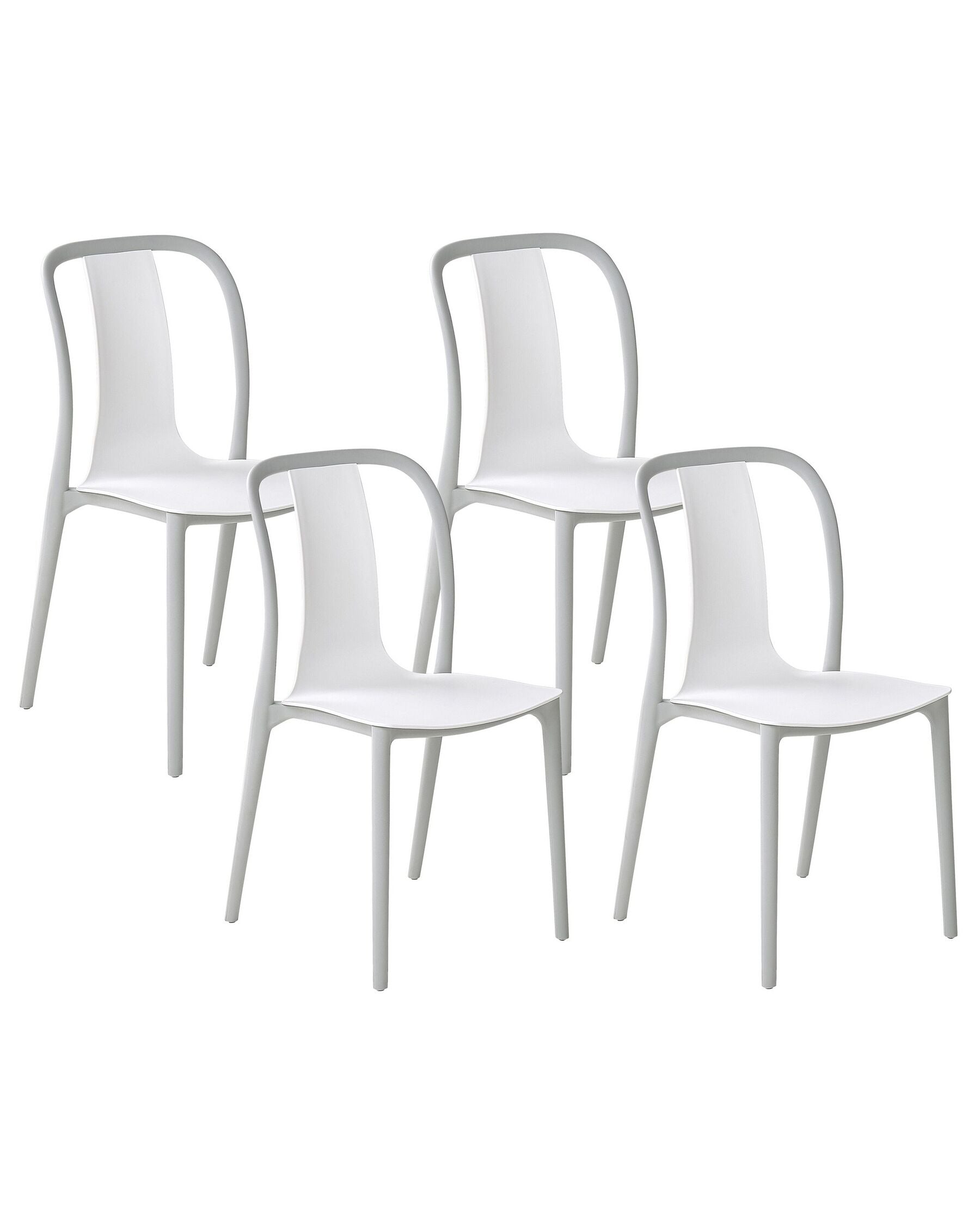 Set of 4 Garden Chairs SPEZIA White