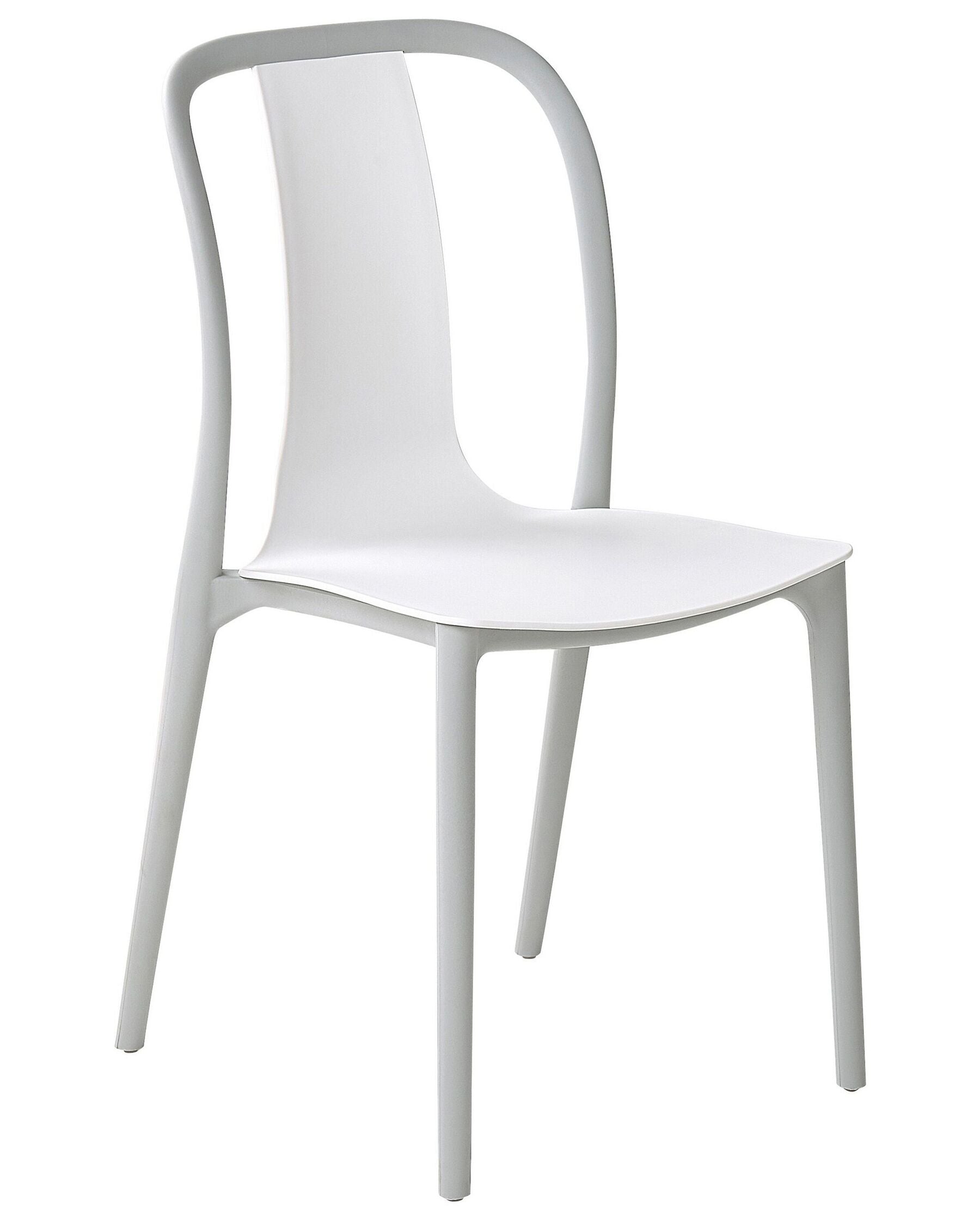 Set of 4 Garden Chairs SPEZIA White