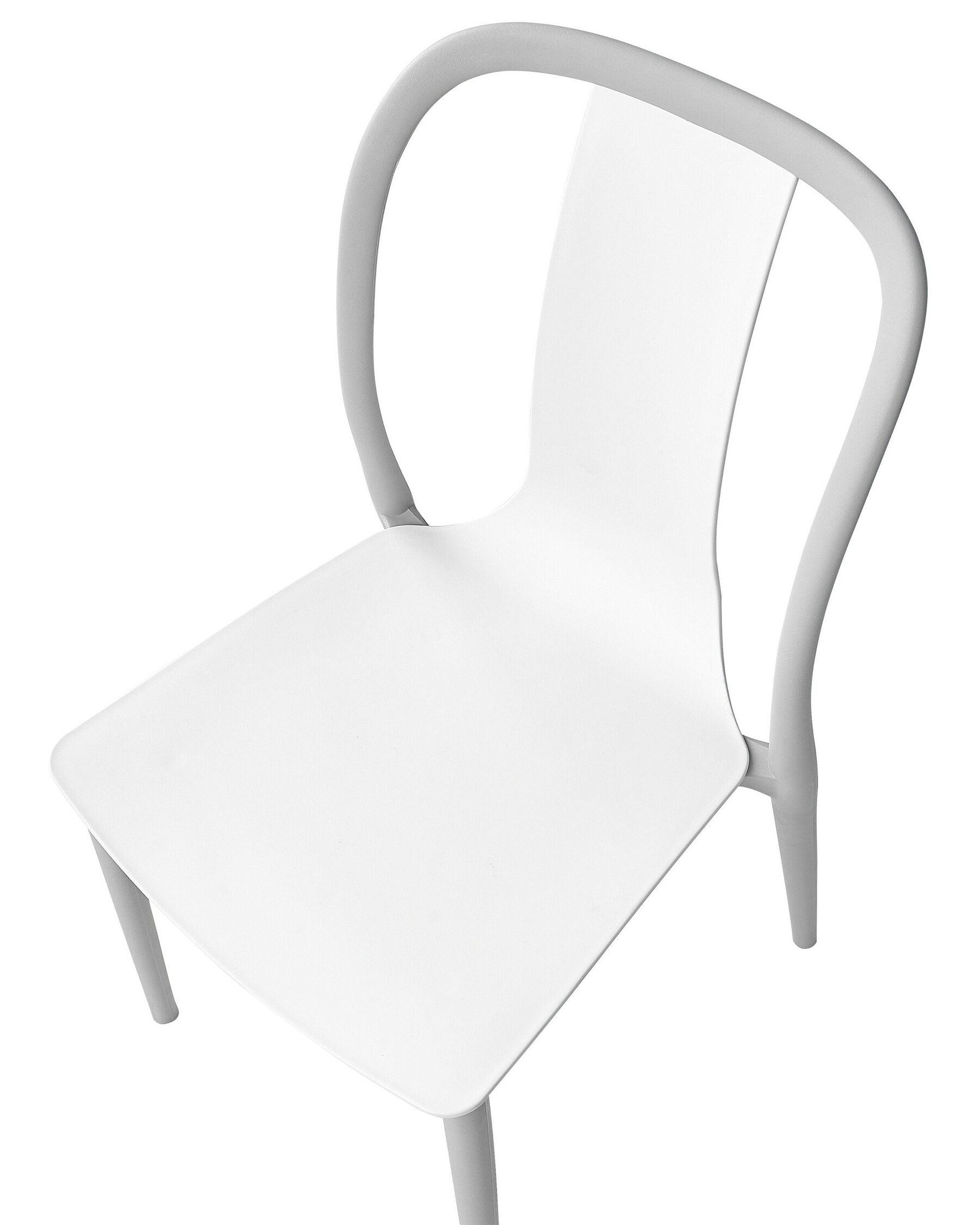Set of 4 Garden Chairs SPEZIA White