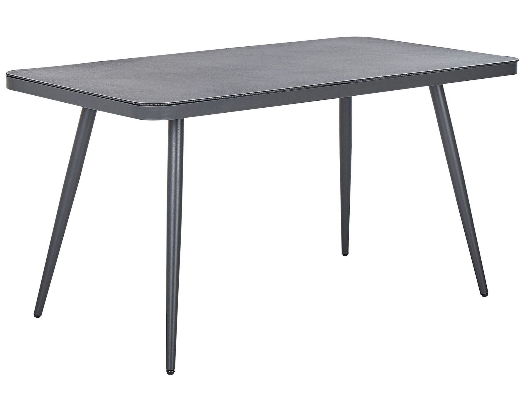 Garden Dining Set 4 Seater LIPARI with Cushions Metal Grey
