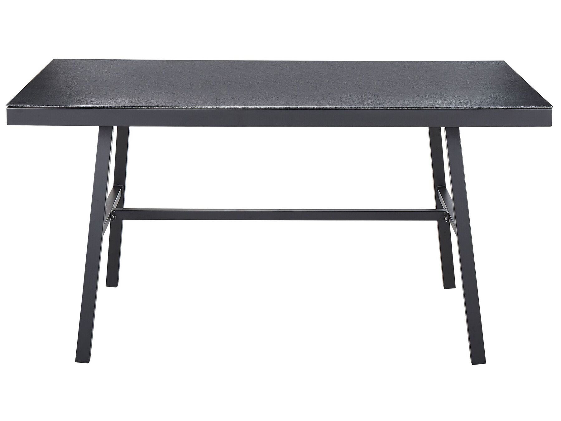 Garden Dining Set 4 Seater CANETTO with Cushions Metal Black