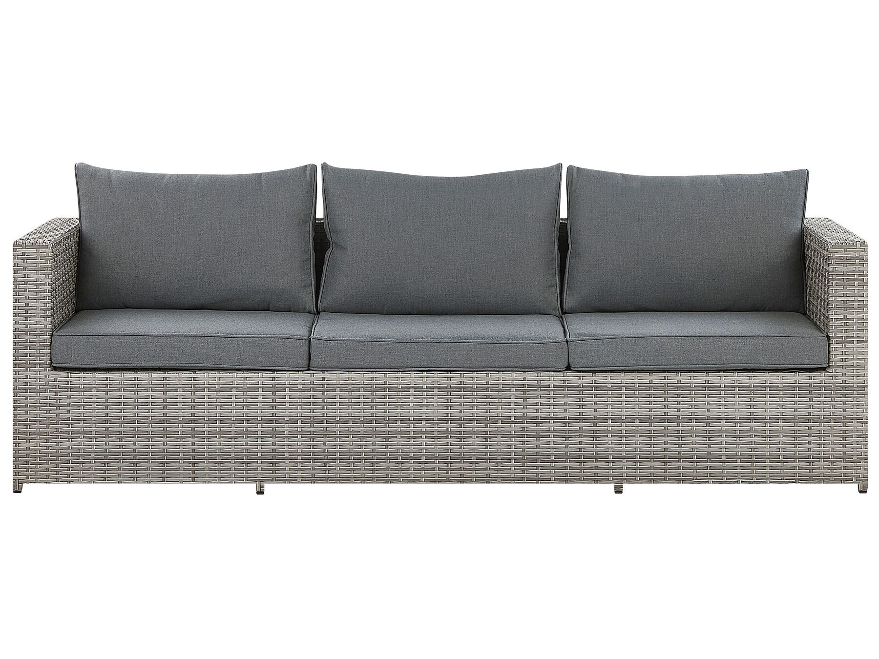 Garden Corner Sofa with Table 5 Seater Left Hand Modular Rattan Light Grey