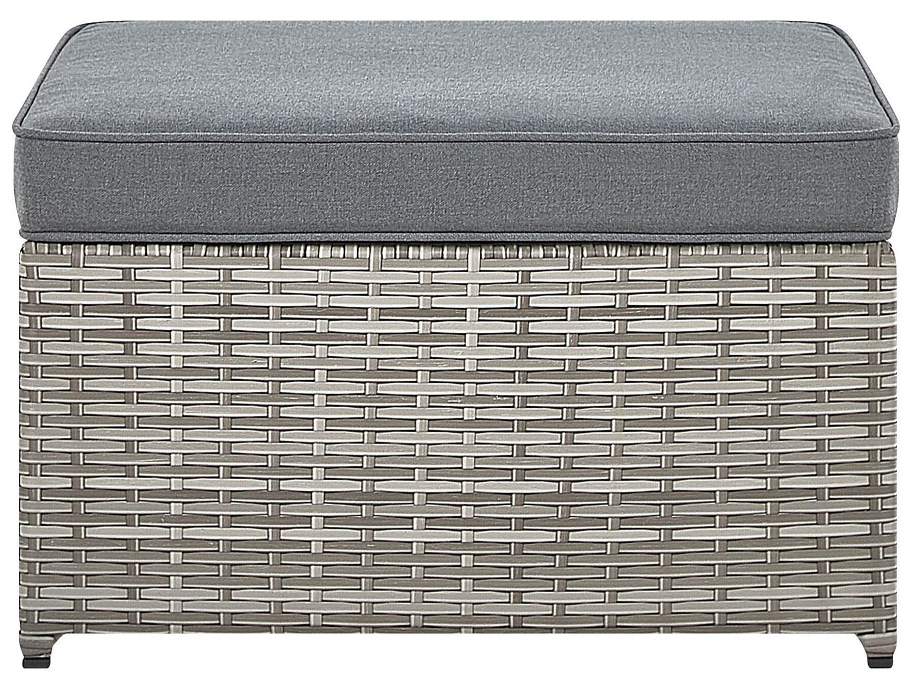 Garden Corner Sofa with Table 5 Seater Left Hand Modular Rattan Light Grey