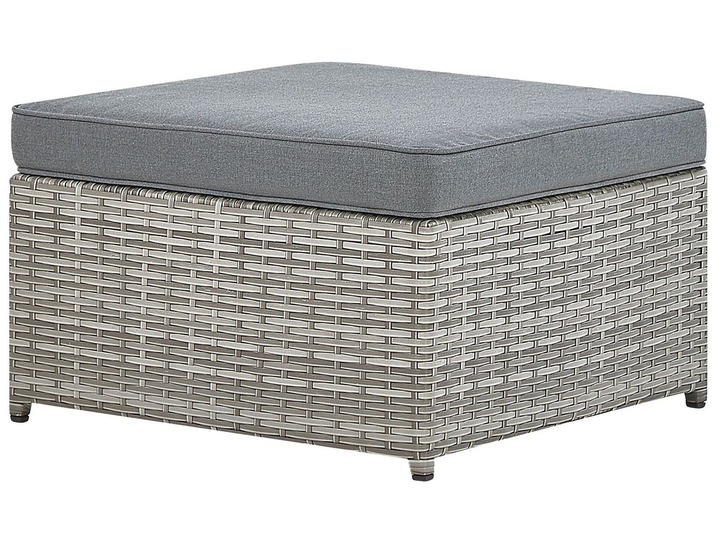 Garden Corner Sofa with Table 5 Seater Left Hand Modular Rattan Light Grey