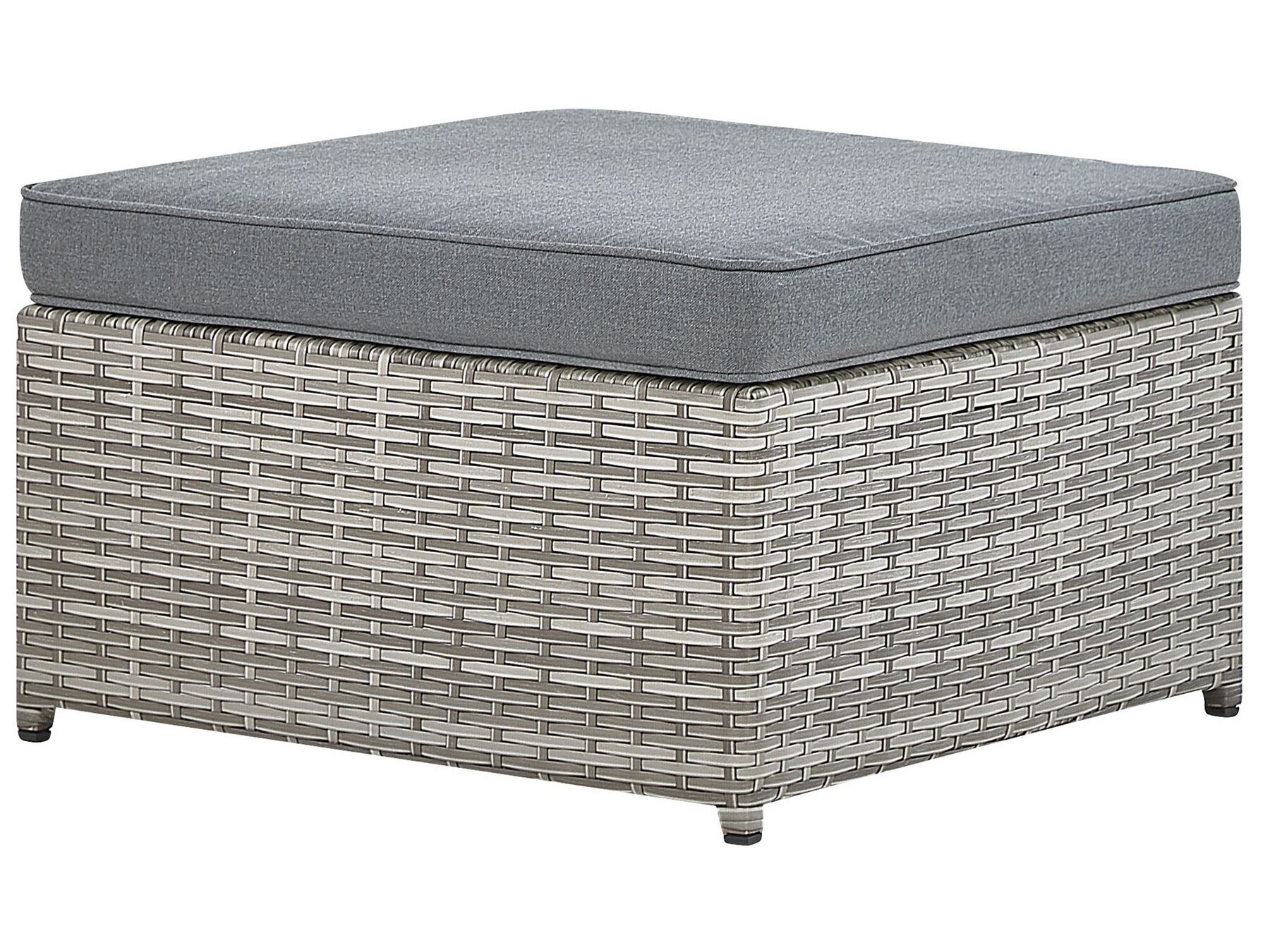 Garden Corner Sofa with Table 5 Seater Left Hand Modular Rattan Light Grey