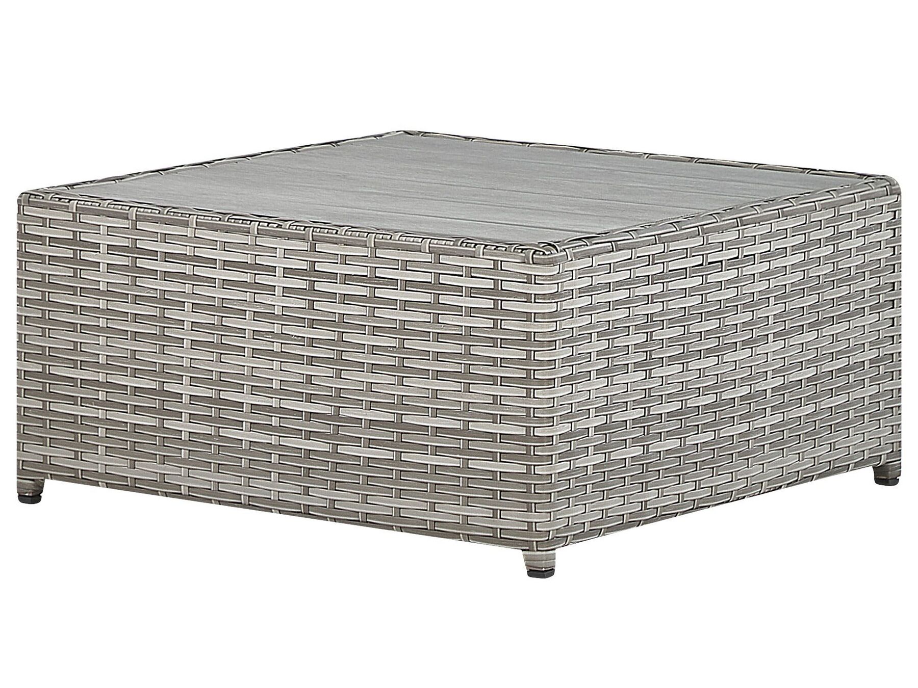 Garden Corner Sofa with Table 5 Seater Left Hand Modular Rattan Light Grey