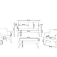 Garden Lounge Set with Table 4 Seater VITTORIA PE Rattan Grey