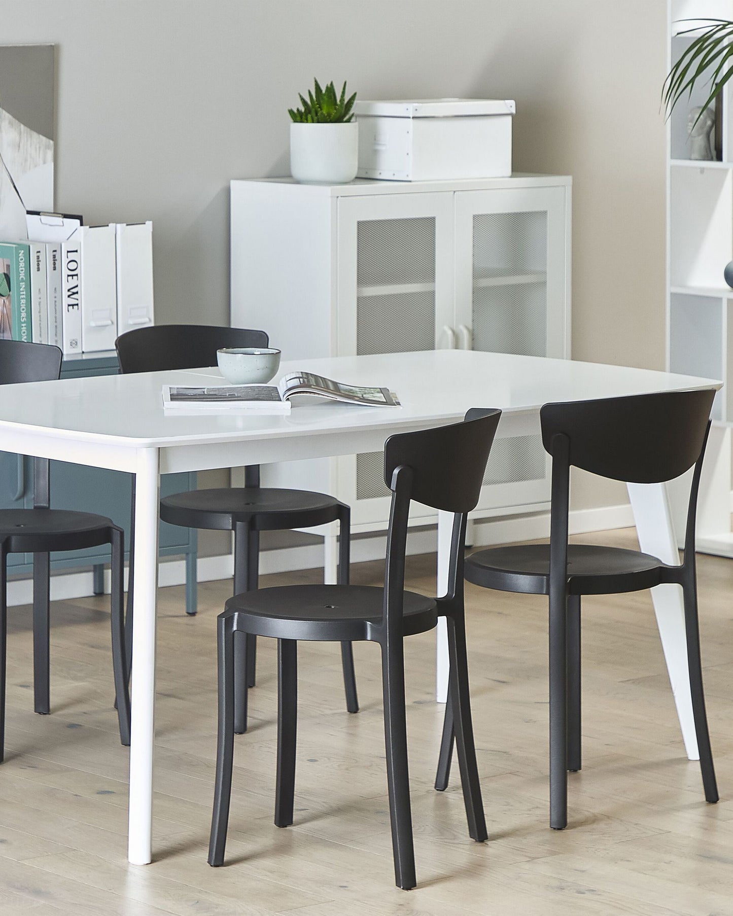 Set of 4 Garden Chairs VIESTE Black