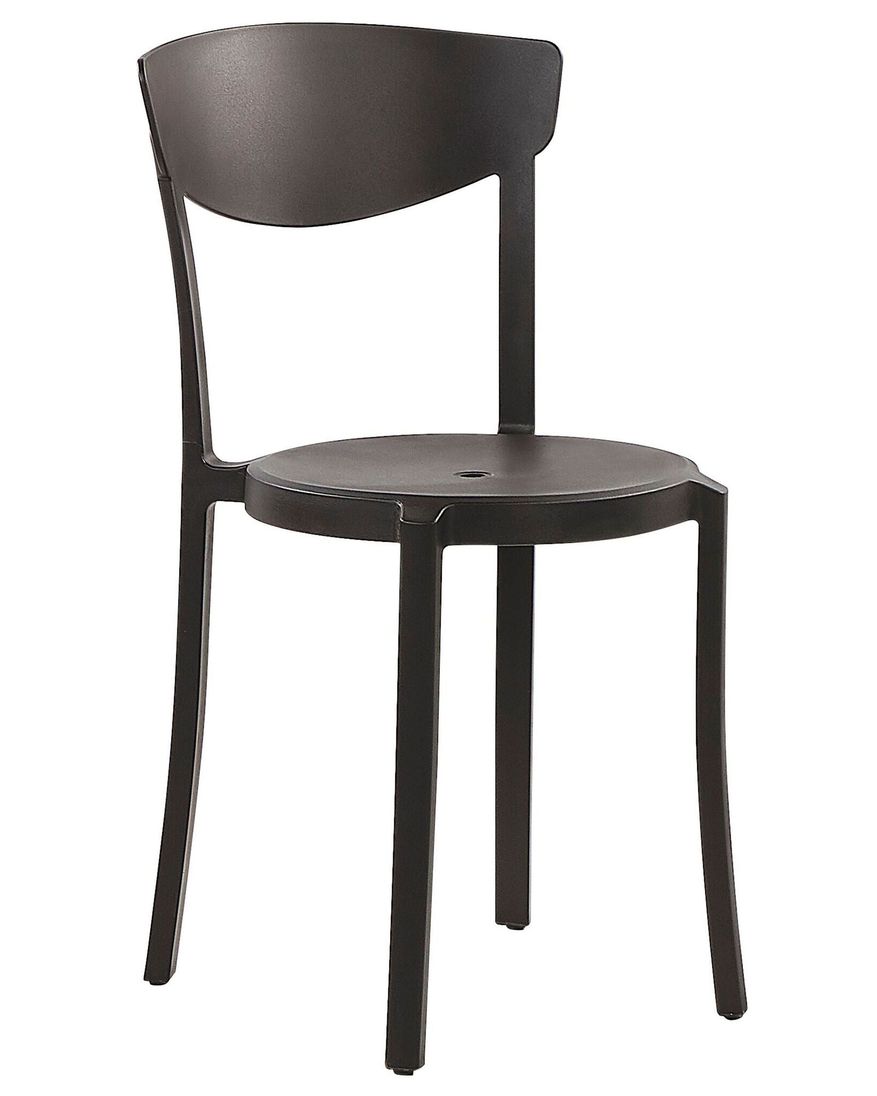 Set of 4 Garden Chairs VIESTE Black