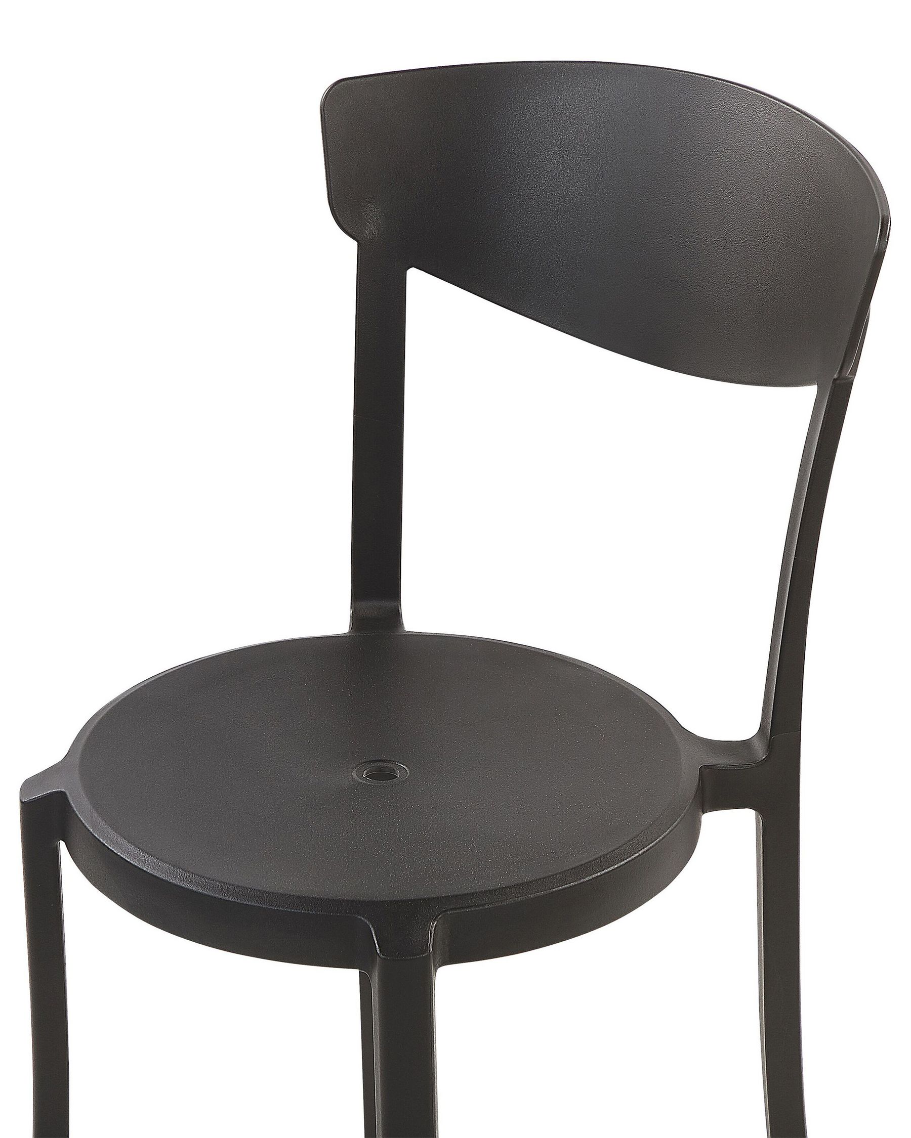 Set of 4 Garden Chairs VIESTE Black