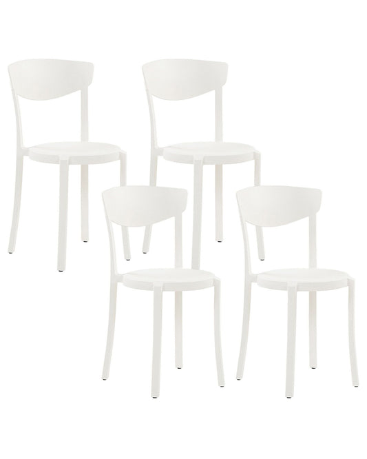 Set of 4 Garden Chairs VIESTE White