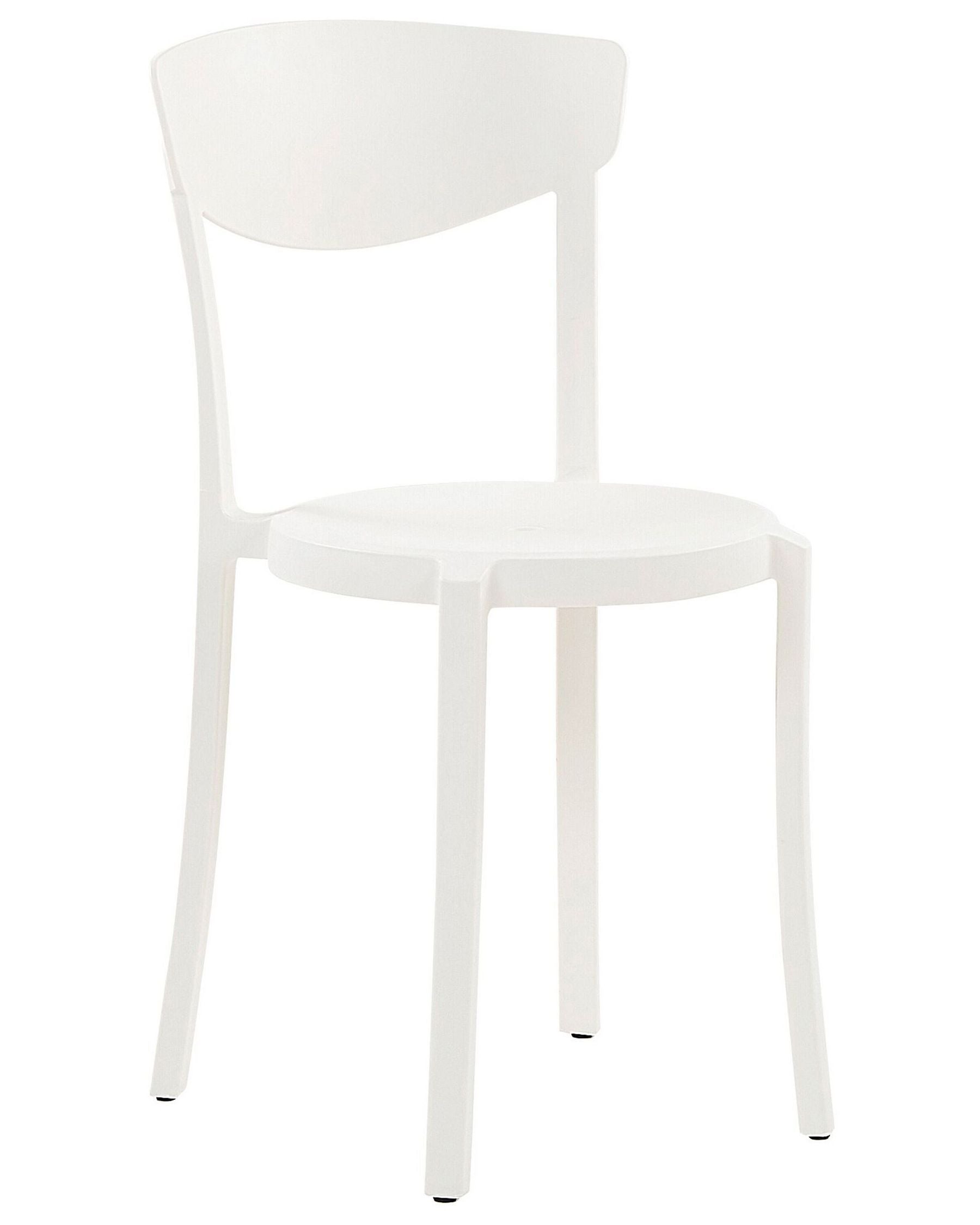 Set of 4 Garden Chairs VIESTE White