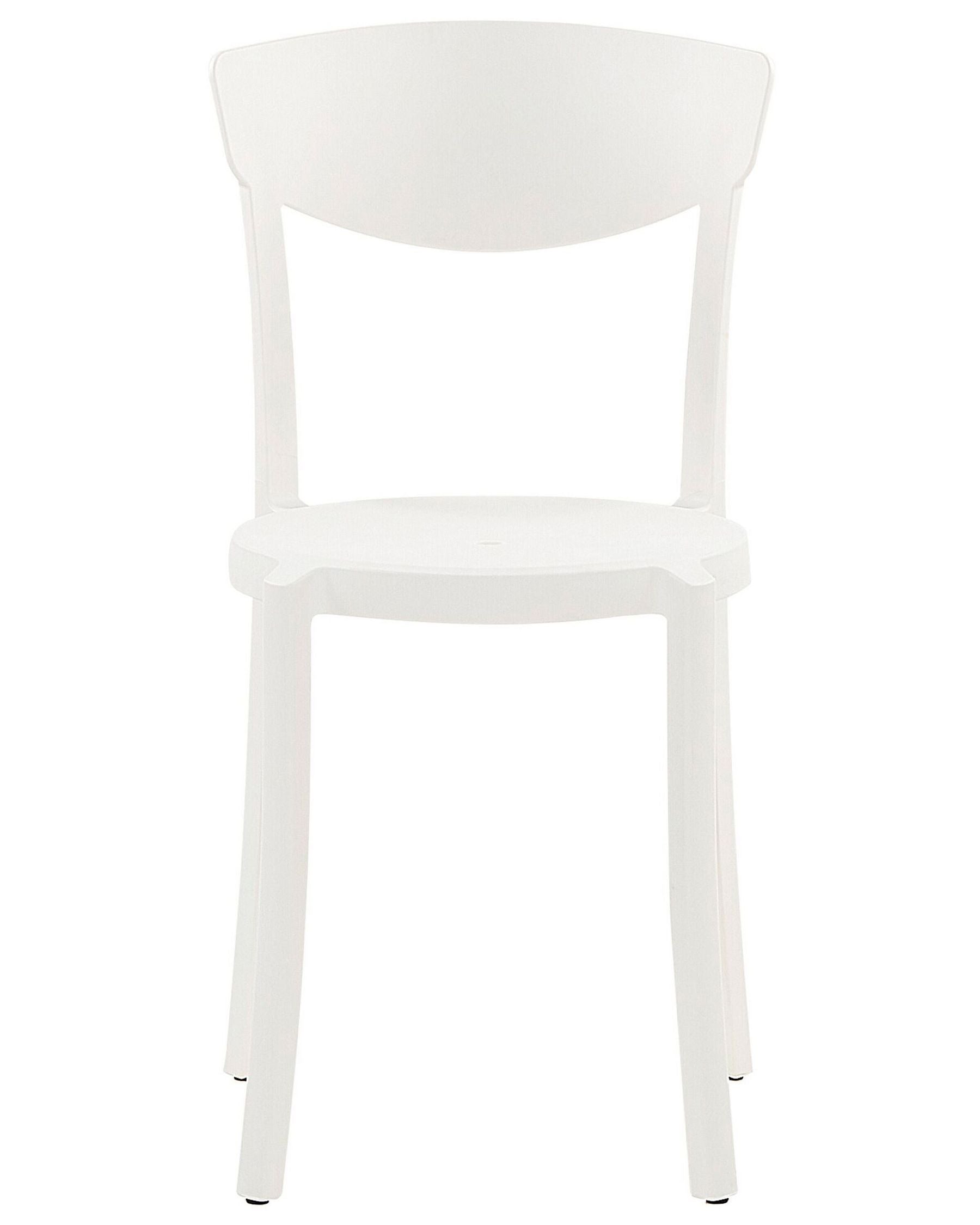 Set of 4 Garden Chairs VIESTE White
