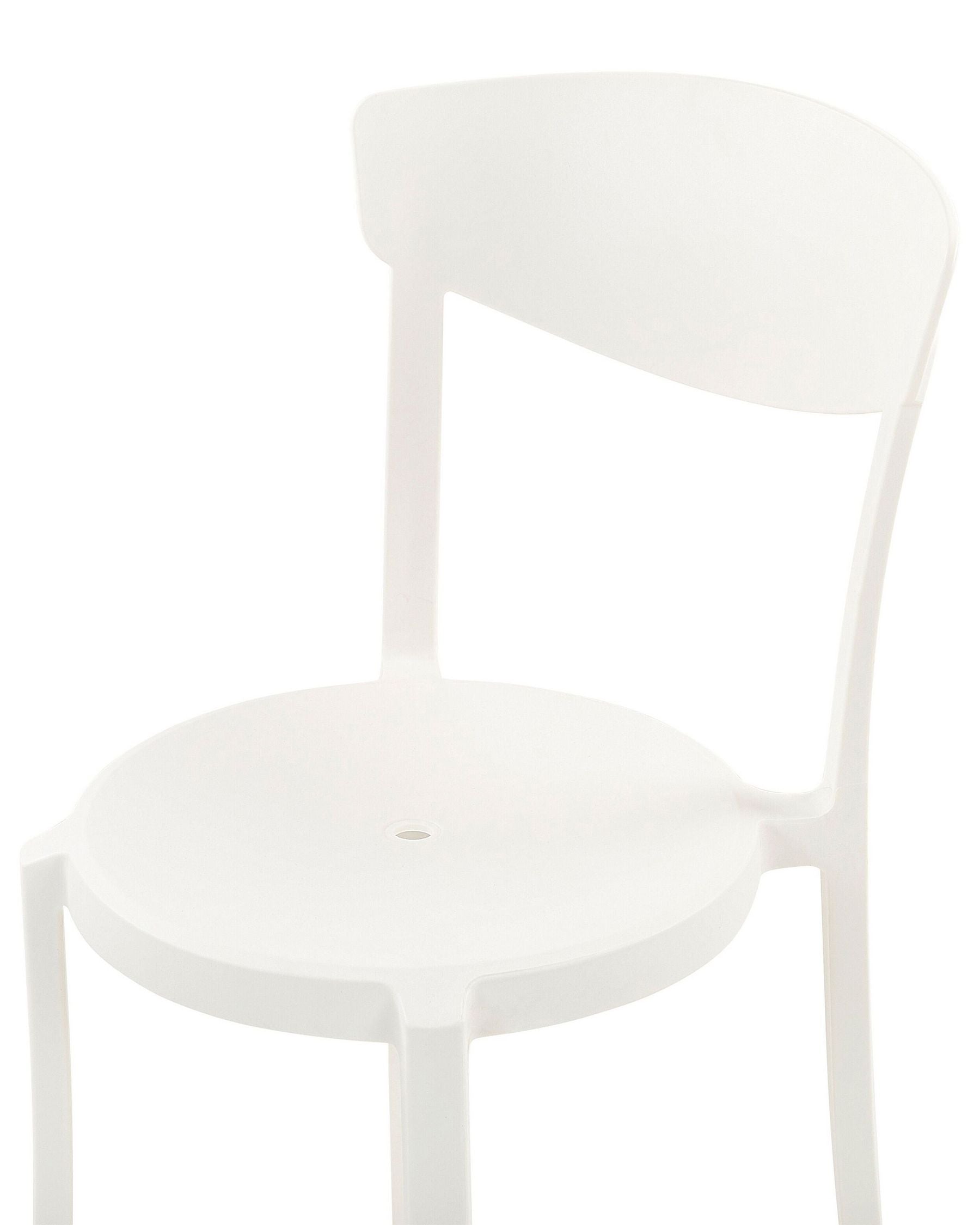 Set of 4 Garden Chairs VIESTE White