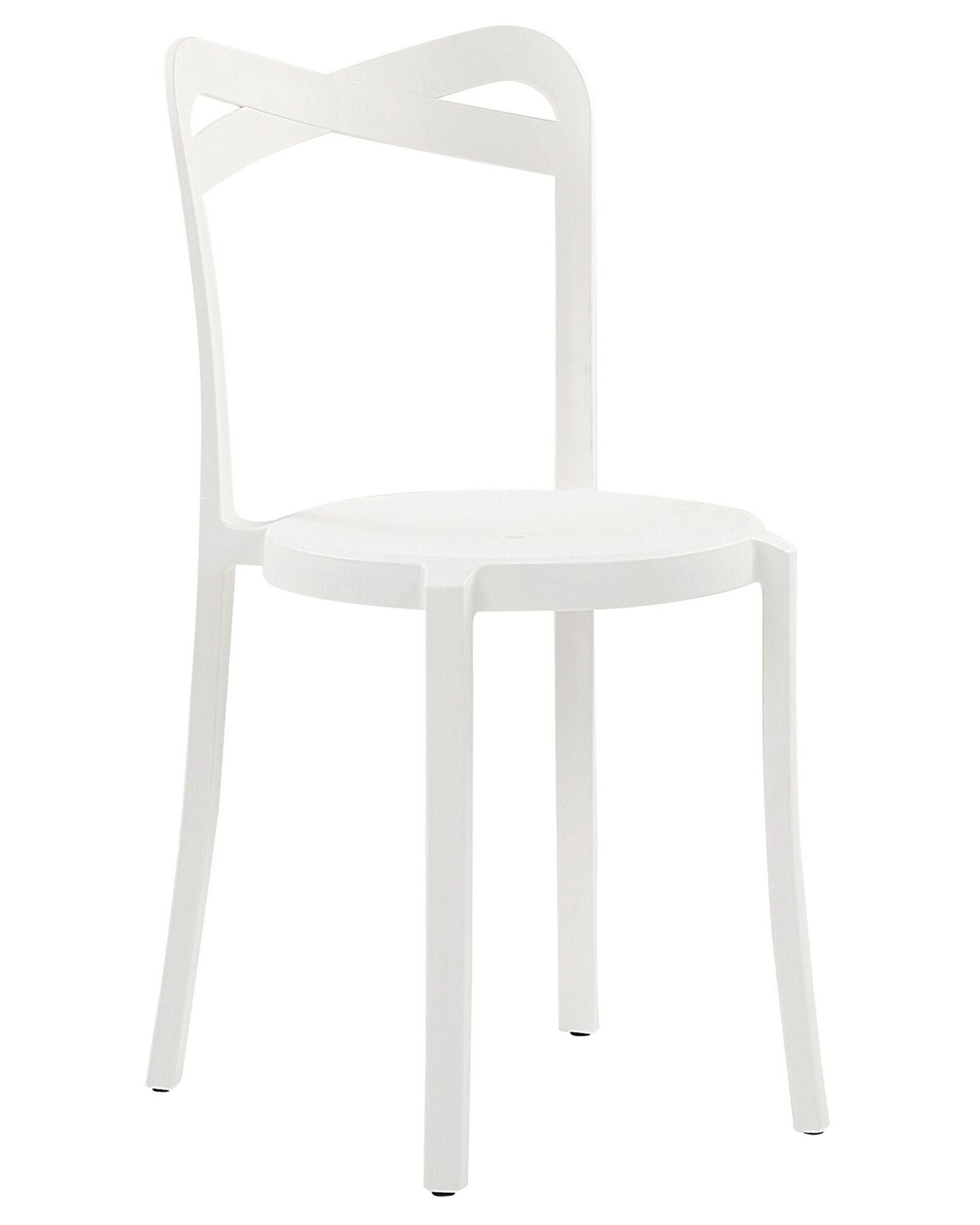 Set of 4 Garden Chairs CAMOGLI White