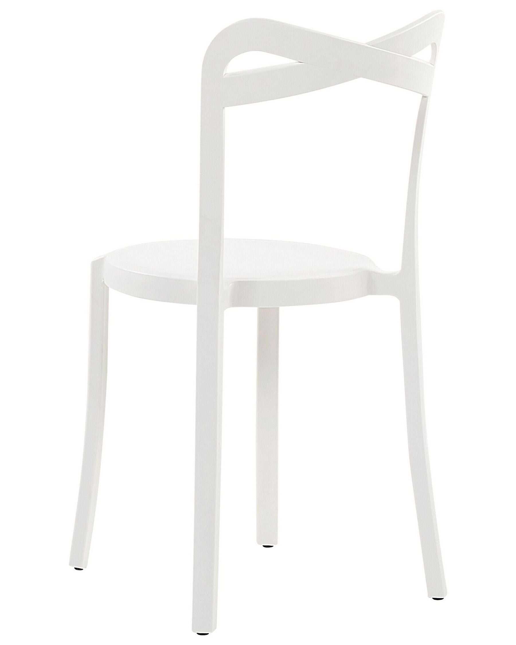 Set of 4 Garden Chairs CAMOGLI White