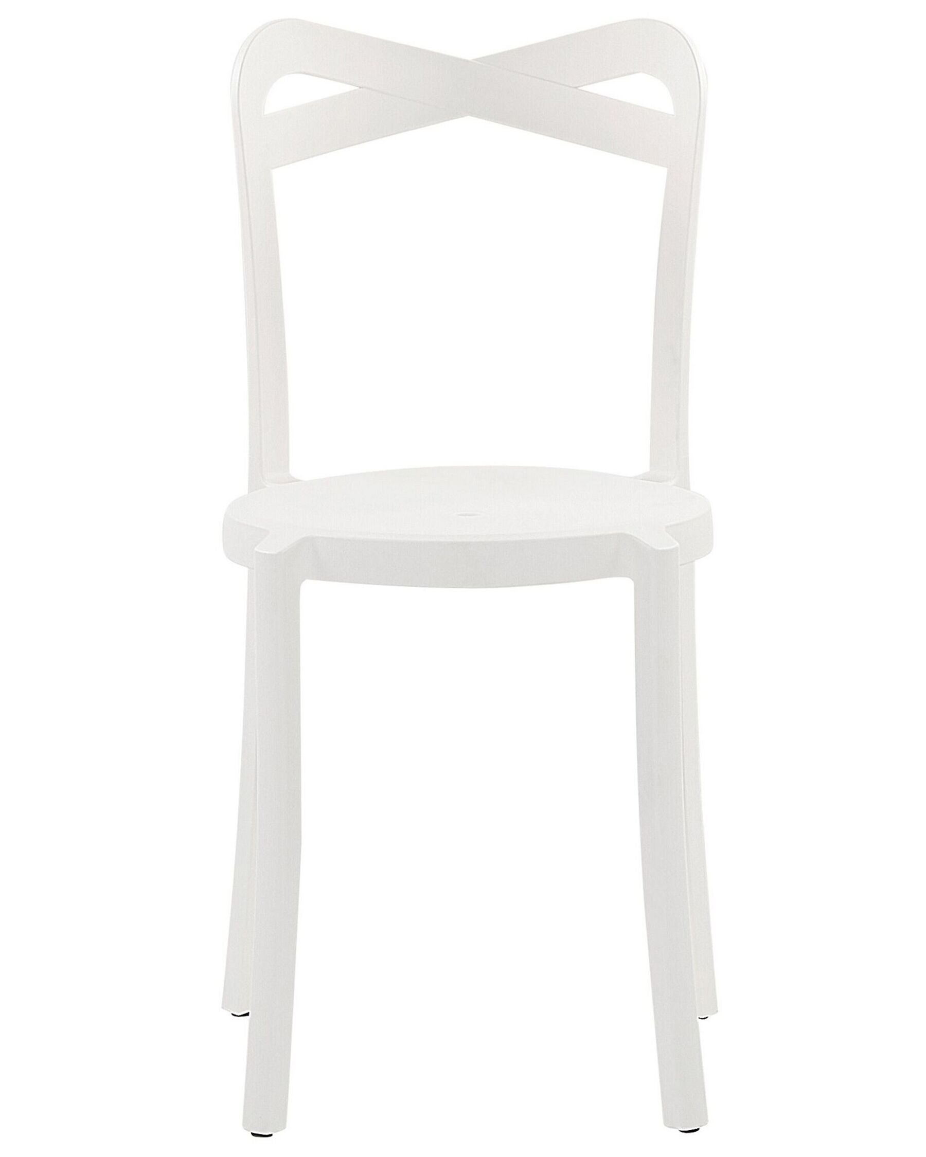 Set of 4 Garden Chairs CAMOGLI White
