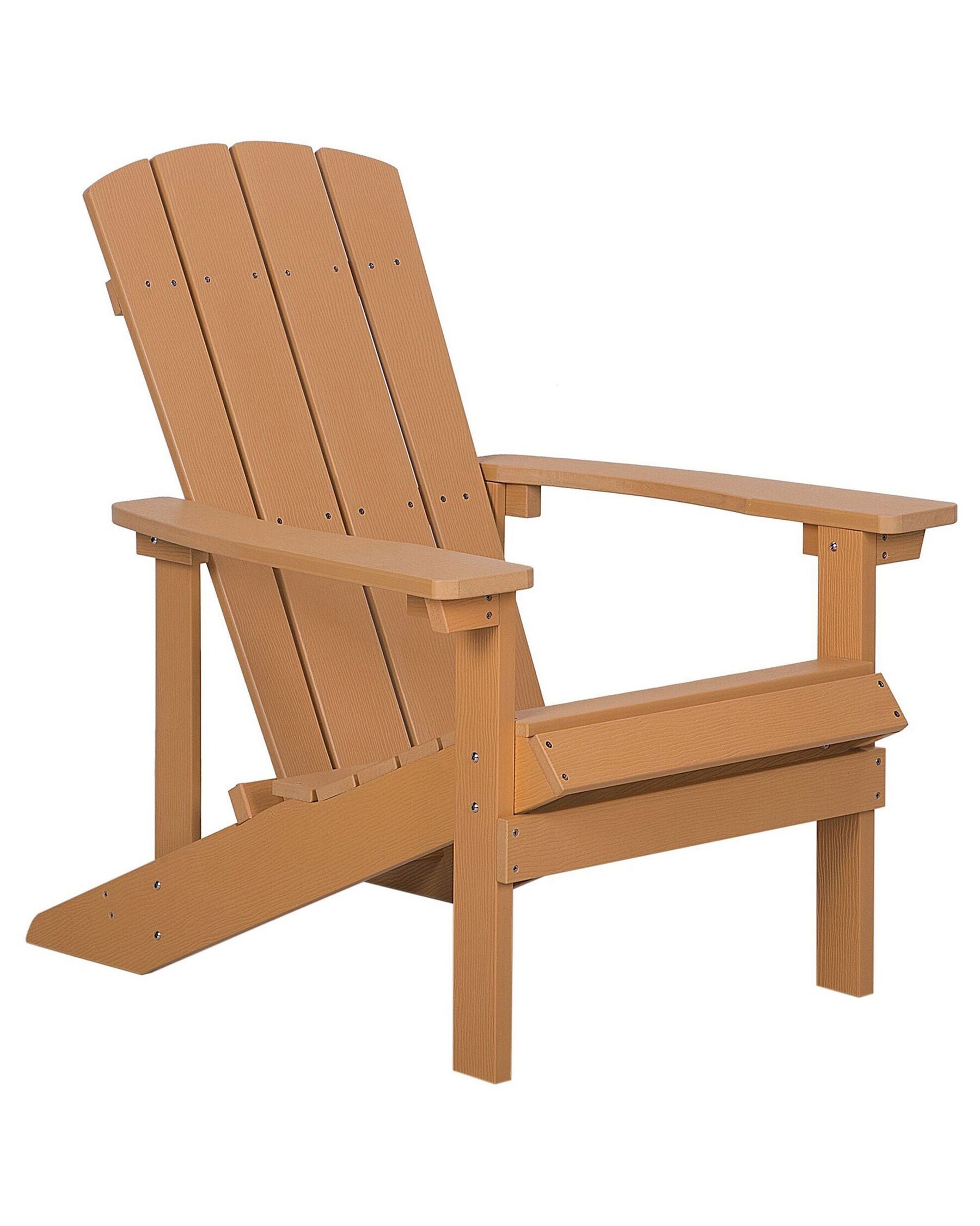 Garden Chair ADIRONDACK with Footstool Brown