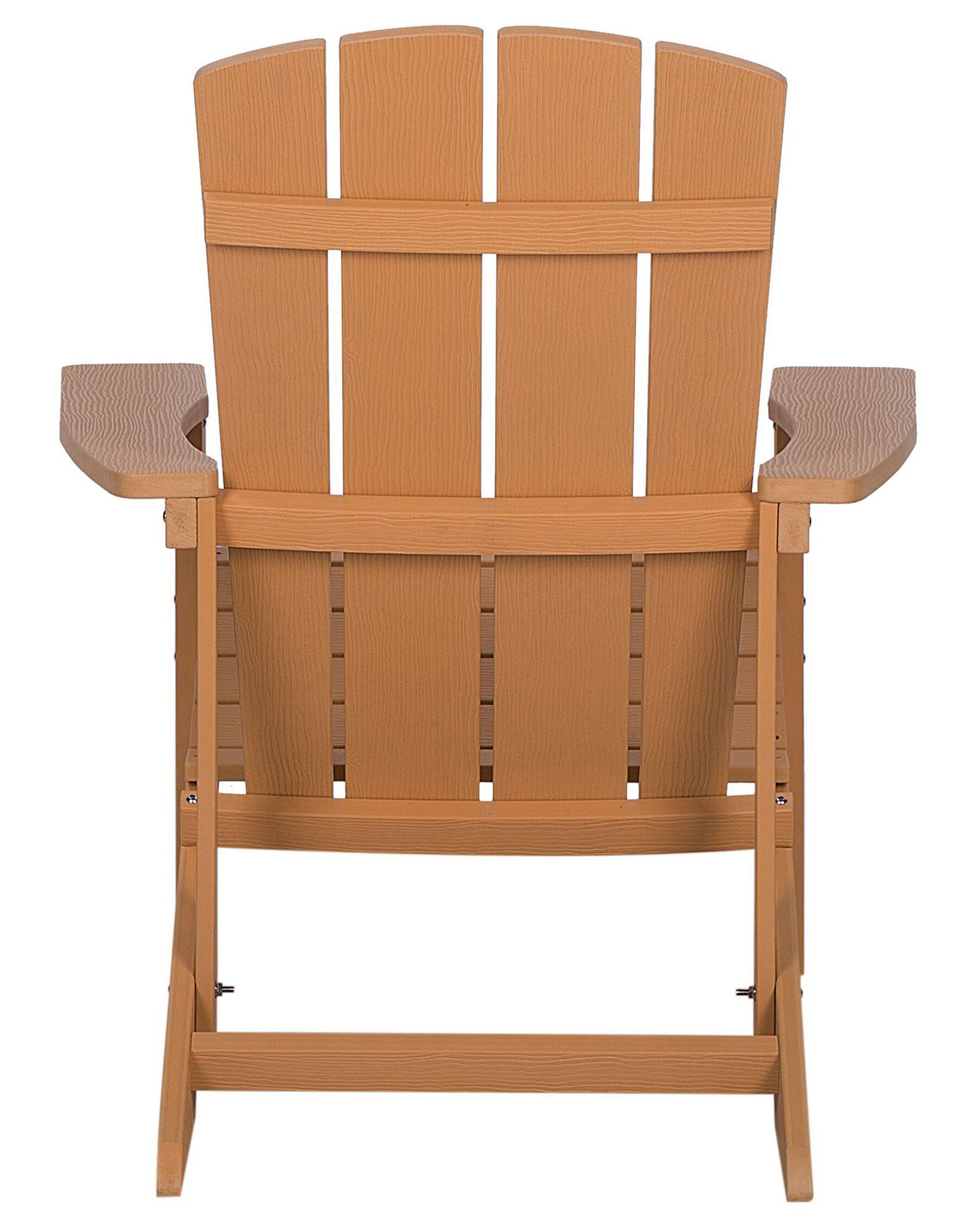 Garden Chair ADIRONDACK with Footstool Brown