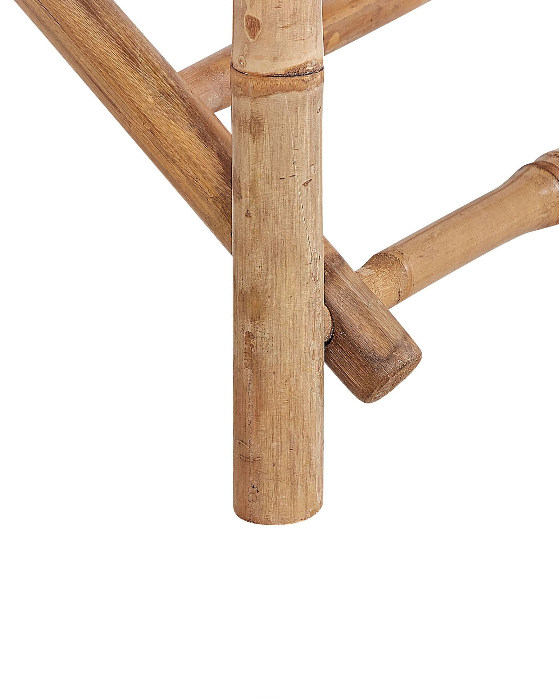 Set of 2 Garden Chairs MOLISE Bamboo Wood Brown