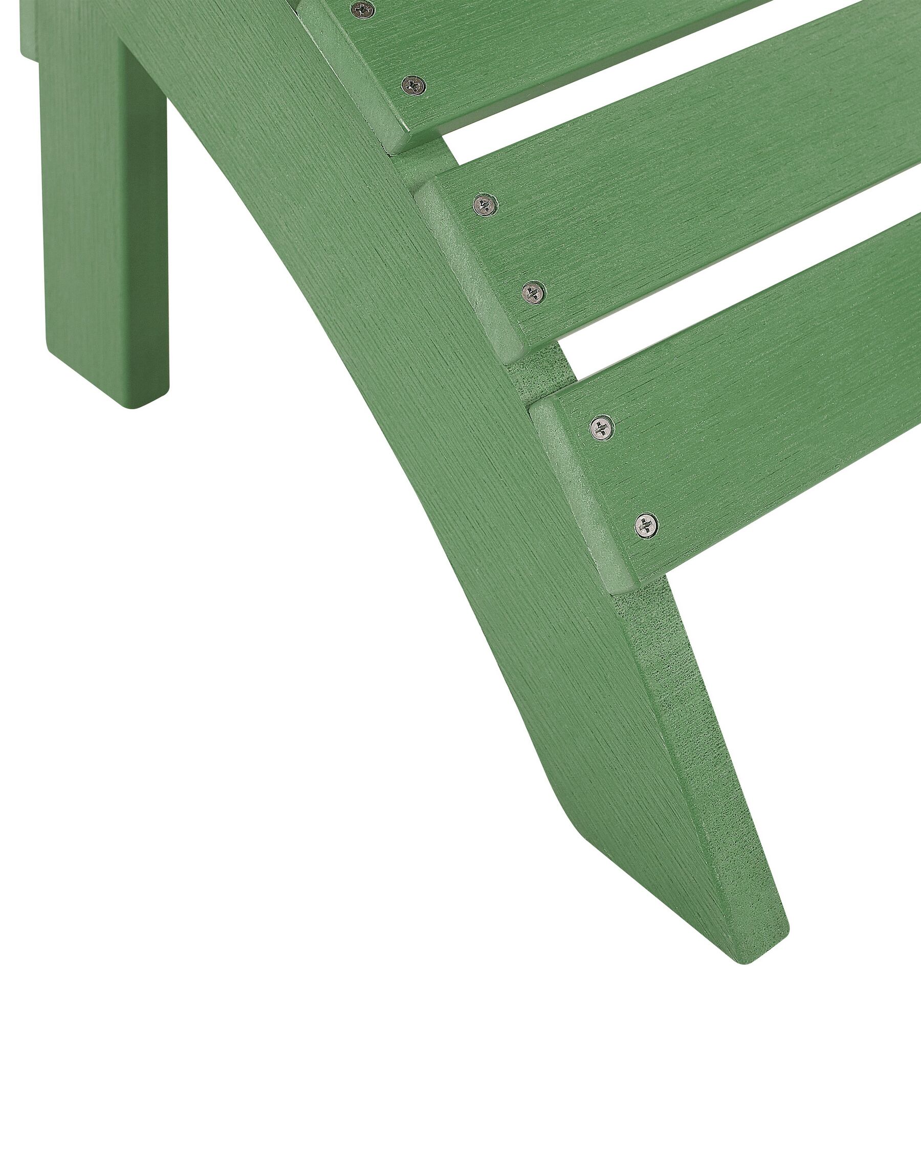 Garden Chair ADIRONDACK with Footstool Green