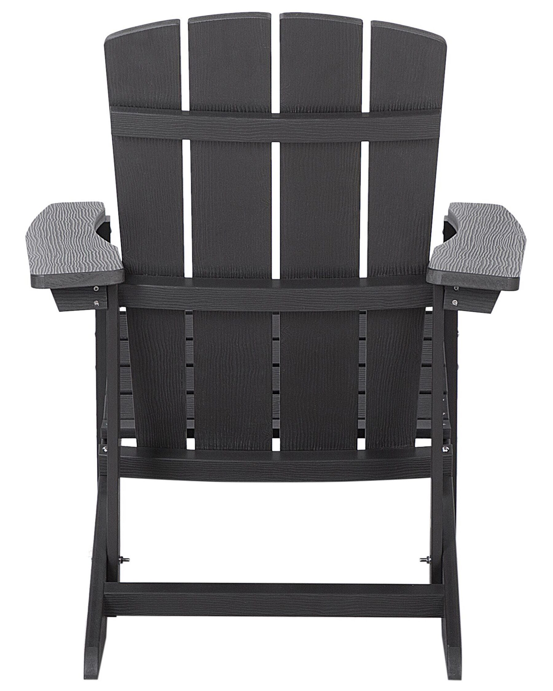 Garden Chair ADIRONDACK with Footstool Dark Grey